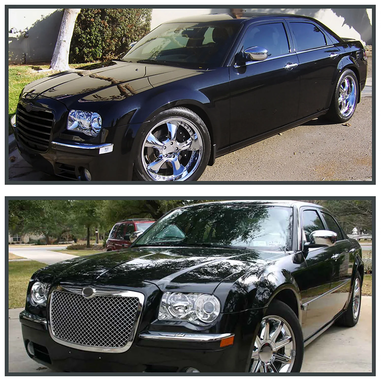 2005-2010 Chrysler 300/300C Dodge Magnum/Charger Chrome ABS Mirror Covers - Image 9