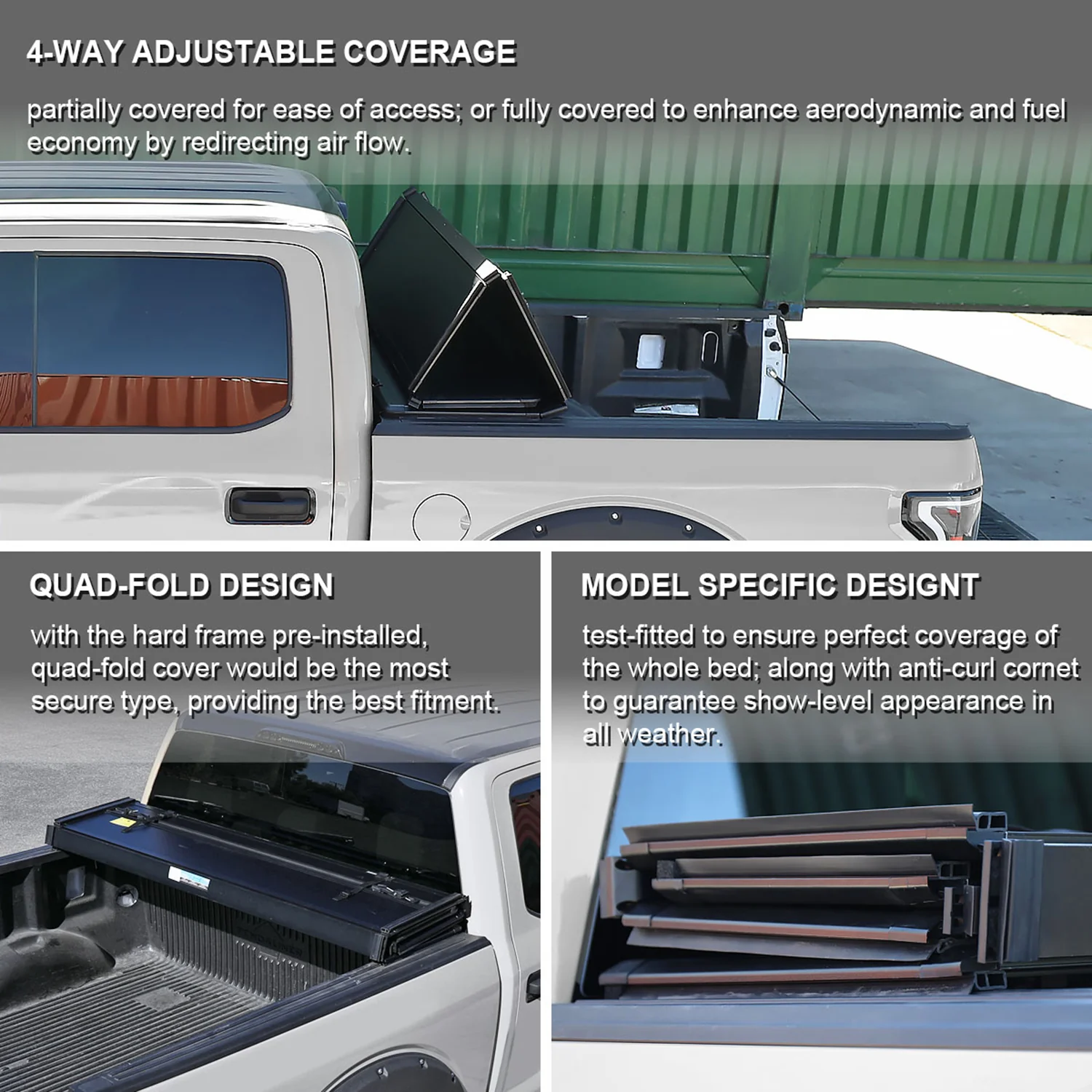 2005-2010 Dodge Dakota / 2006-2009 Mitsubishi Raider 6.5' Bed Tonneau Cover - Image 3