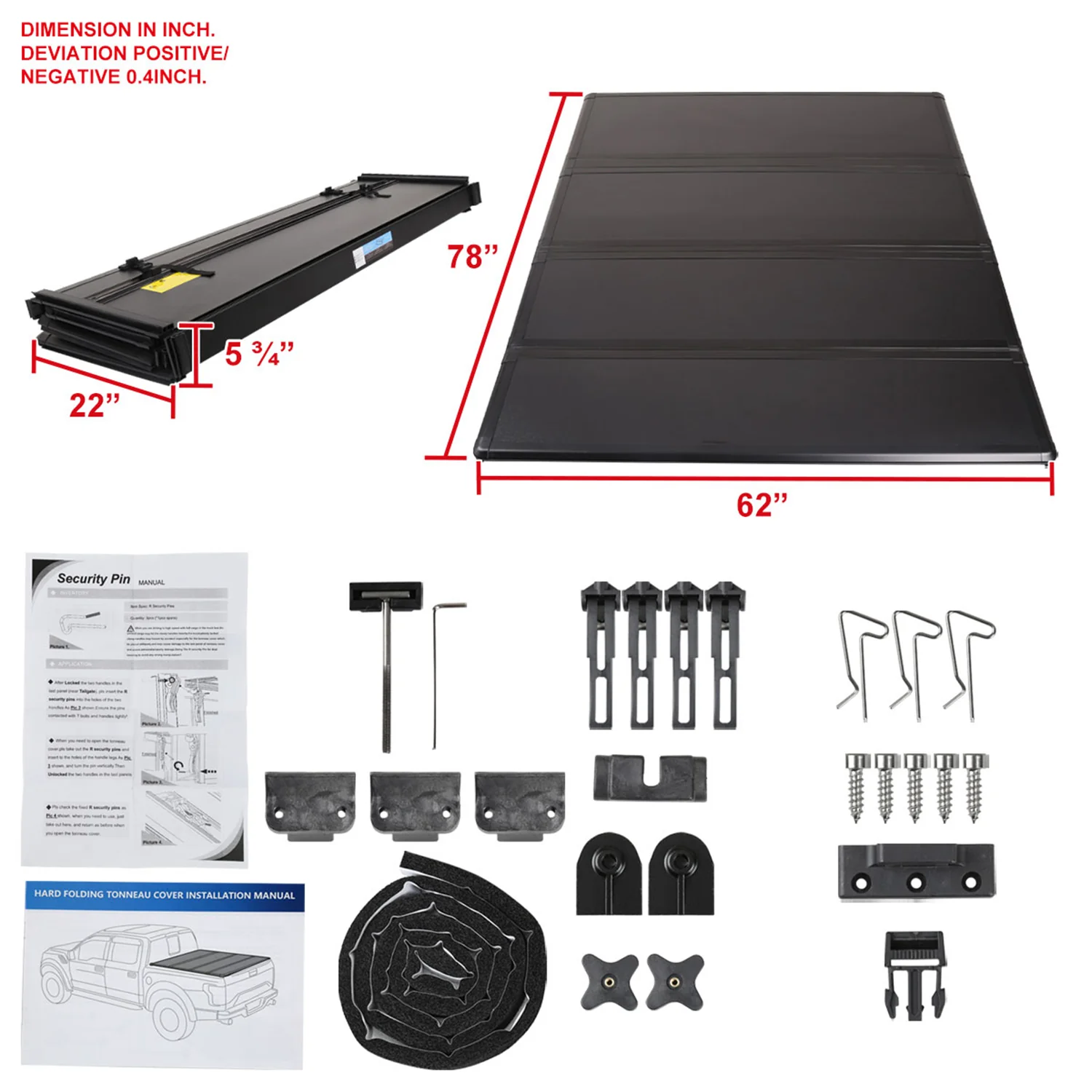 2005-2010 Dodge Dakota / 2006-2009 Mitsubishi Raider 6.5' Bed Tonneau Cover - Image 9