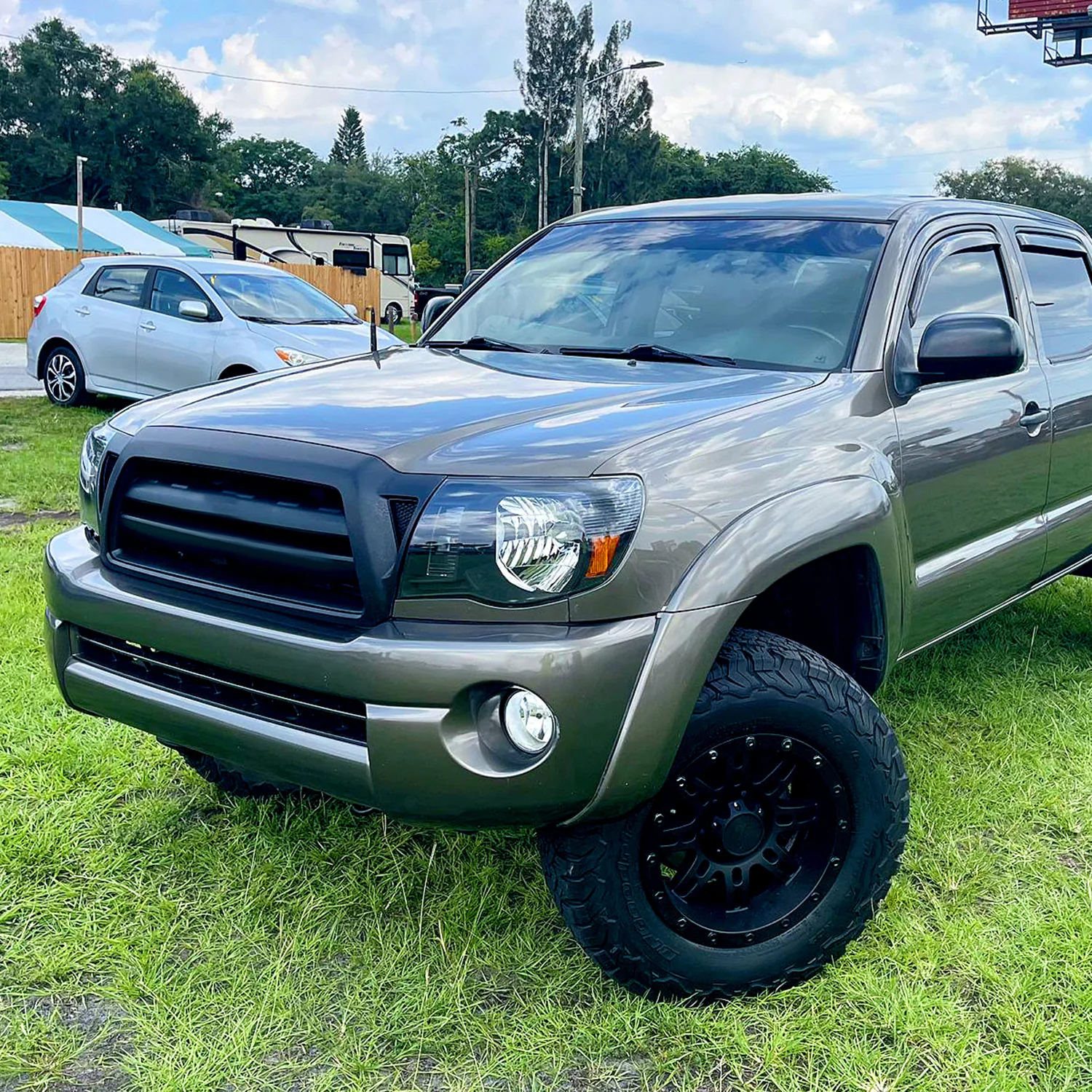 2005-2011 Toyota Tacoma Factory Style Headlights Matte Black/Clear Lens - Image 10