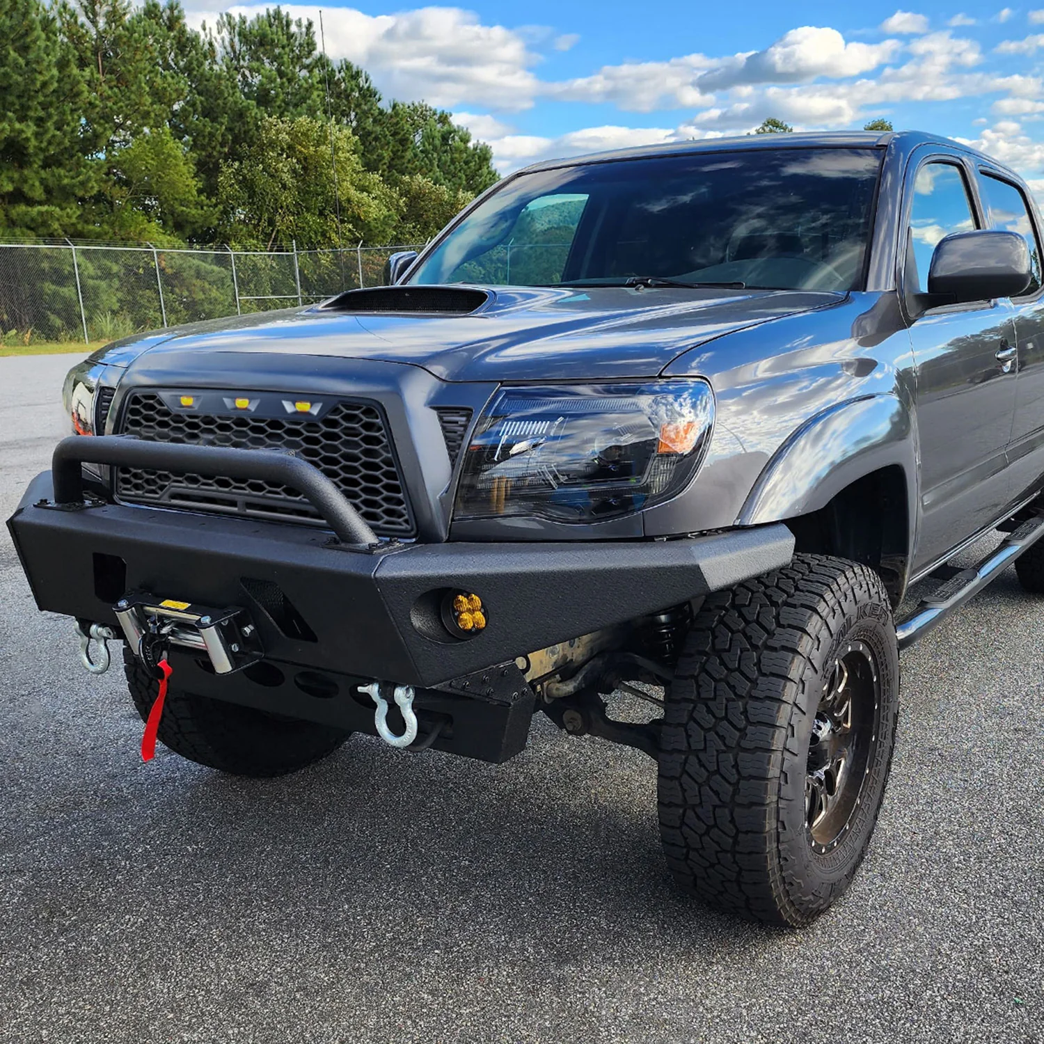 2005-2011 Toyota Tacoma Matte Black Mesh Replacement Grille w/ LED Lights - Image 10