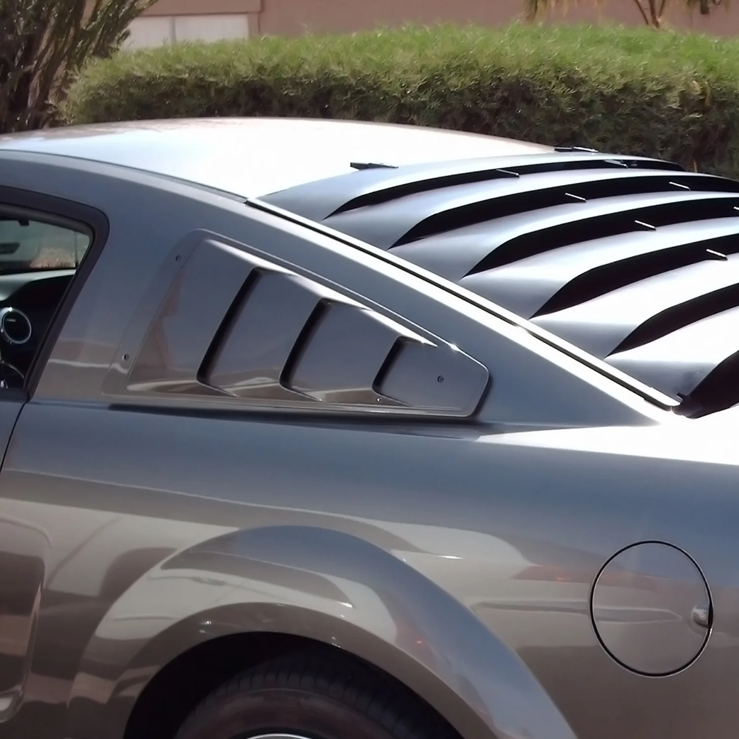 2005-2014 Ford Mustang Matte Black ABS Quarter Side Window Louvers Vent - Image 10