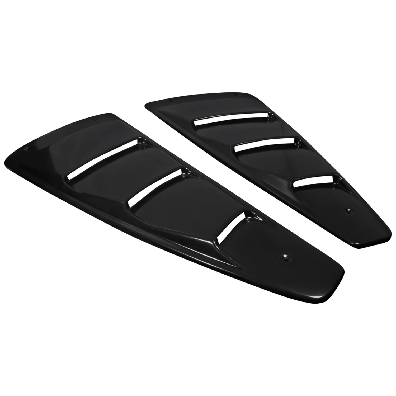 2005-2014 Ford Mustang Matte Black ABS Quarter Side Window Louvers Vent - Image 5