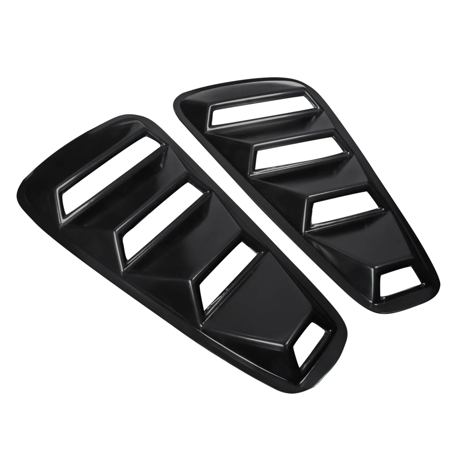 2005-2014 Ford Mustang Textured Black ABS Quarter Side Window Louvers Vent - Image 5