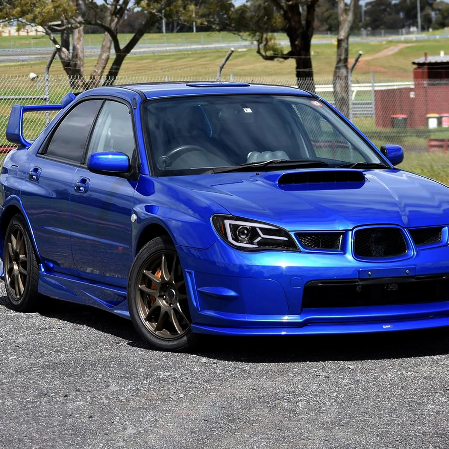 2006-2007 Subaru Impreza WRX STI LED Bar Signal Projector Headlights Black - Image 10