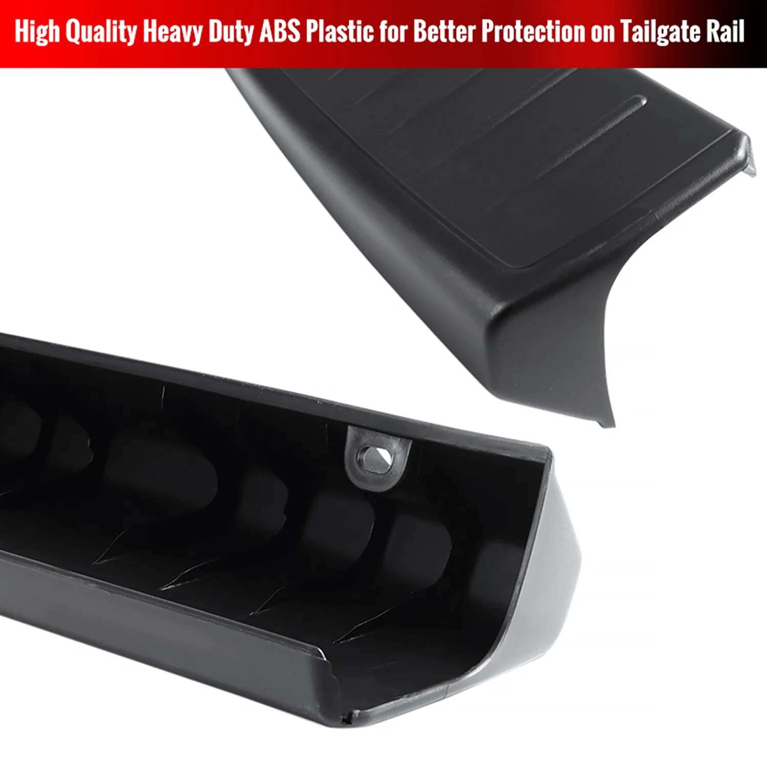 2006-2008 Dodge RAM 1500 / 2006-2009 RAM 2500 3500 Black OE Tailgate Cap Cover - Image 3