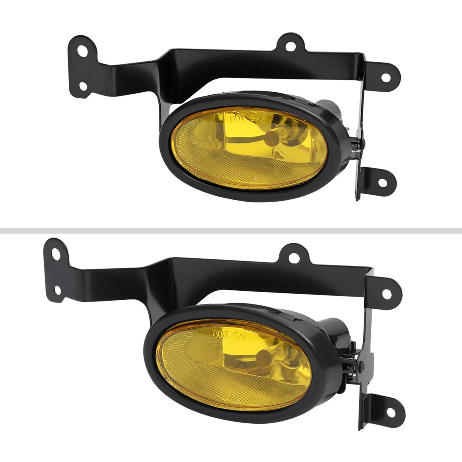 2006-2008 Honda Civic Coupe H11 Fog Lights Kit Chrome Housing/Yellow Lens - Image 2
