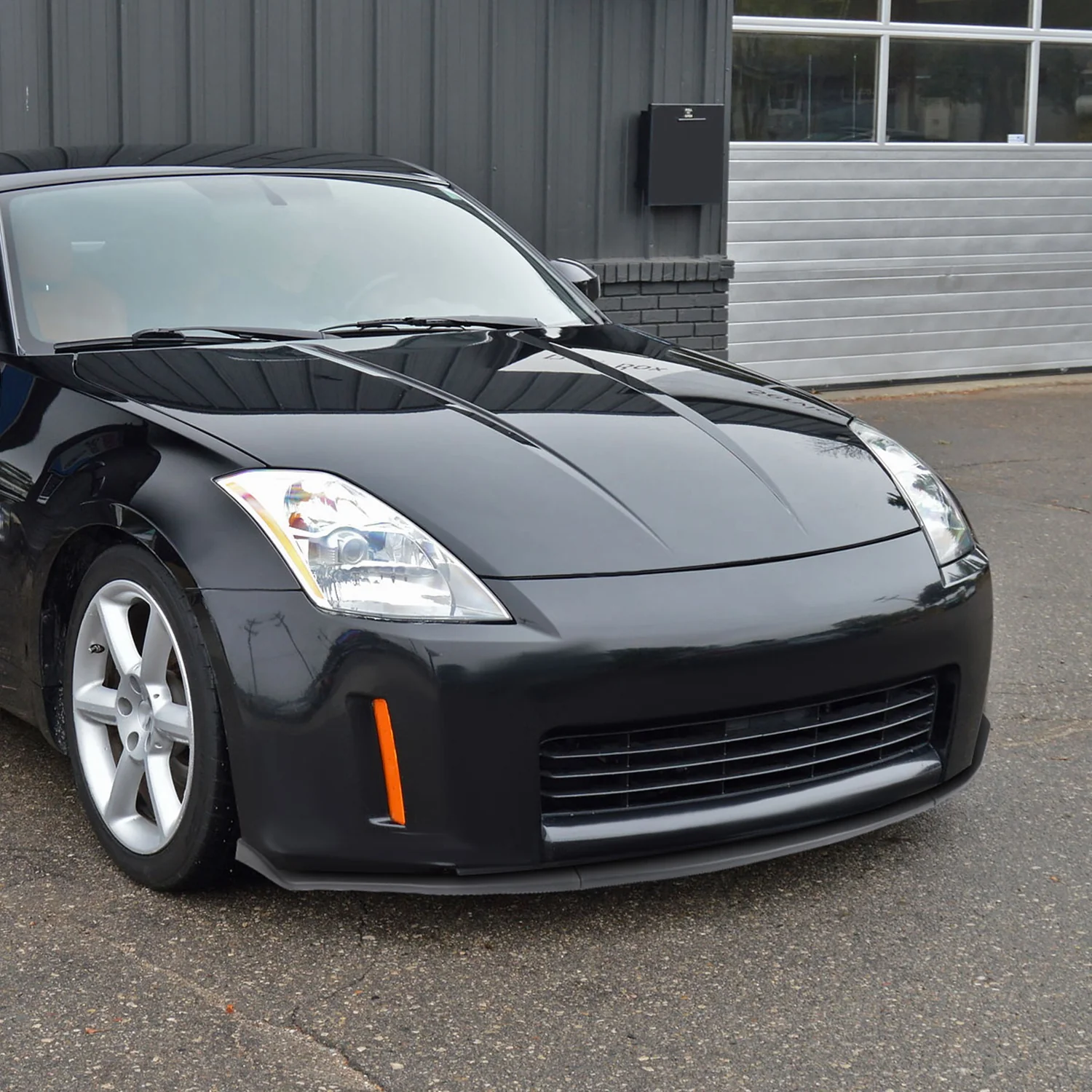 2006-2008 Nissan 350Z Matte Black 3Pcs Front Bumper Lip Spoiler Kit - Image 10