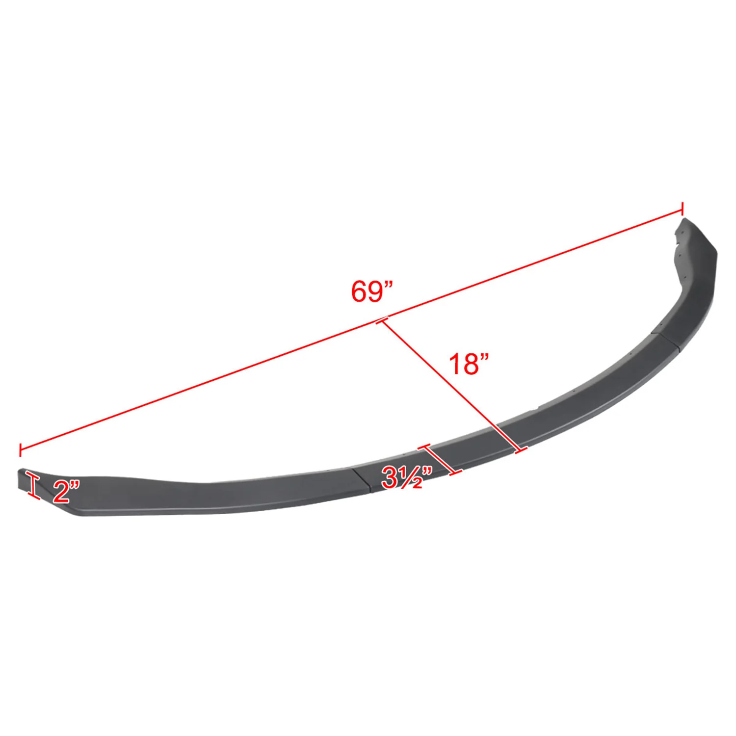 2006-2008 Nissan 350Z Matte Black 3Pcs Front Bumper Lip Spoiler Kit - Image 2