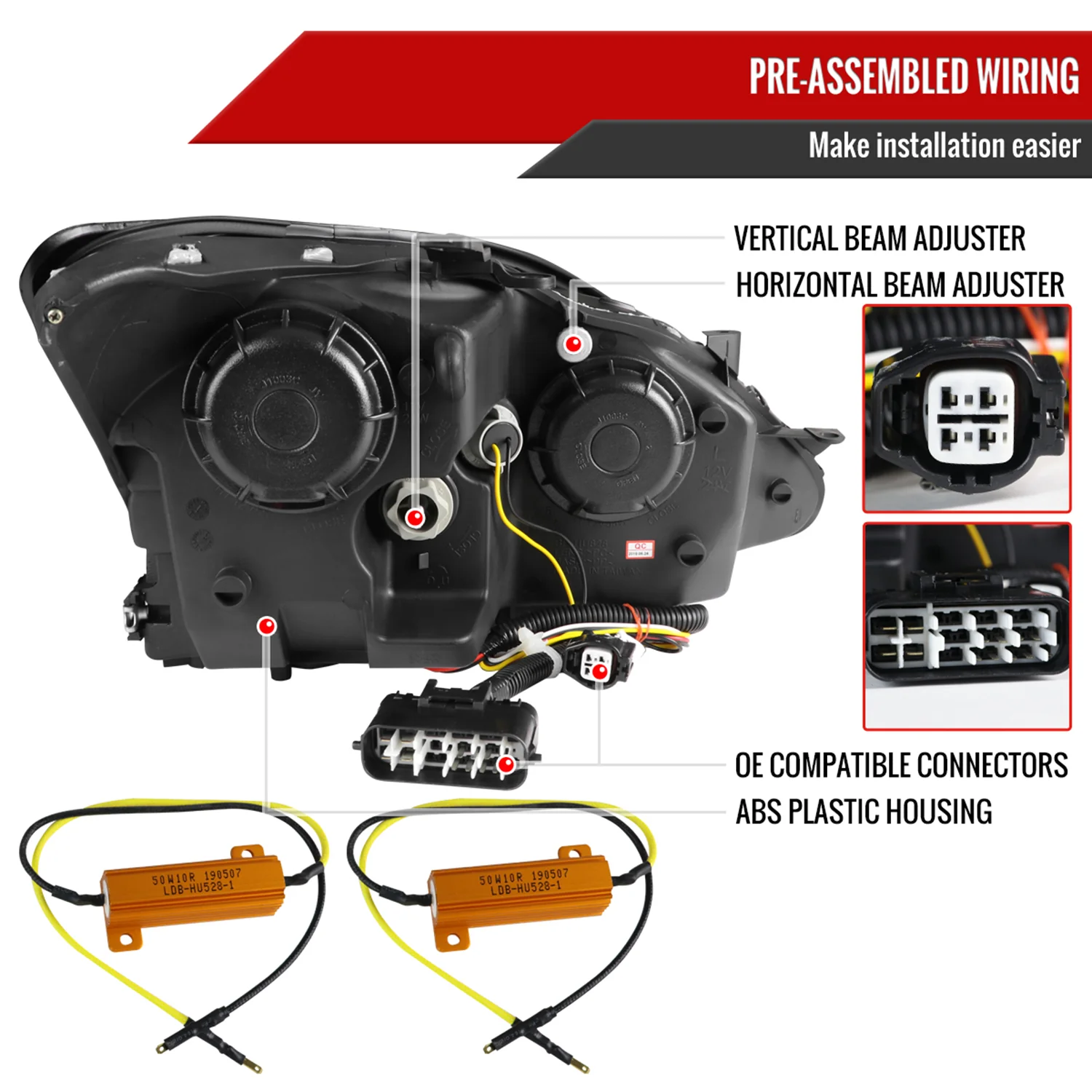 2006-2010 Lexus IS250/IS350 LED Light Projector Headlights Turn Signals Smoke - Image 7