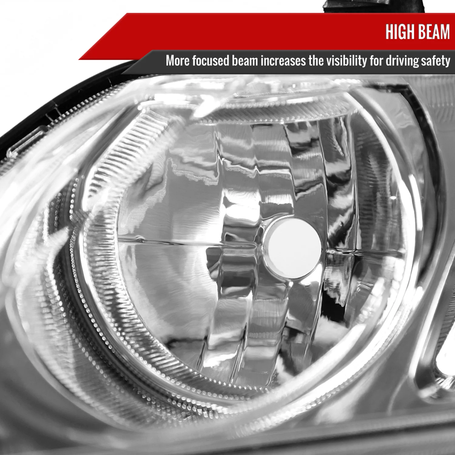 2006-2011 Honda Civic Sedan Crystal Headlights Chrome Housing/Clear Lens - Image 4