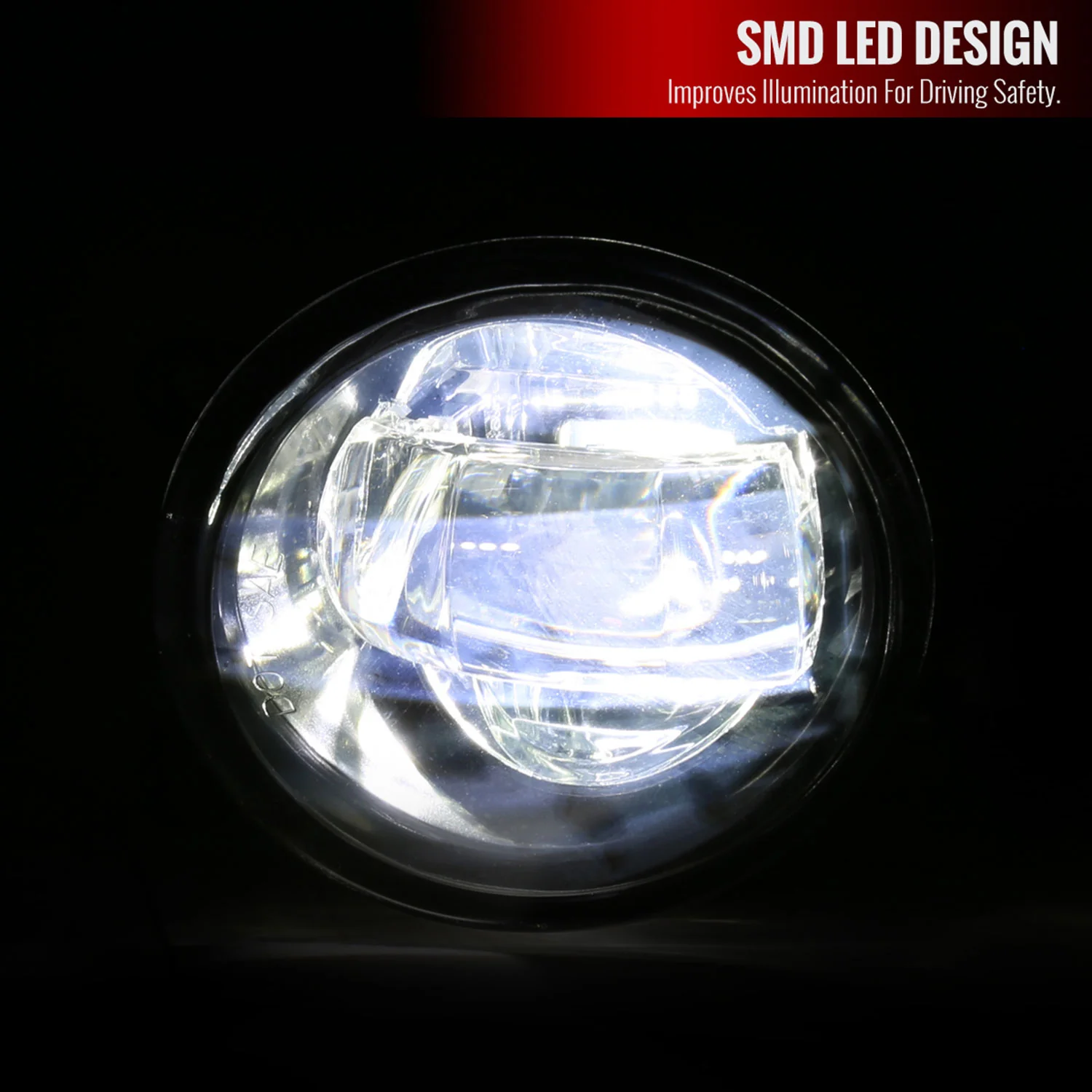 2006-2015 Toyota Lexus SMD LED Projector Fog Lights Kit Chrome/Clear Lens - Image 2