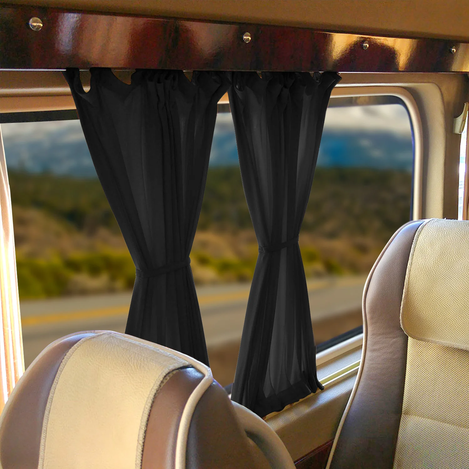 2006-2018 Mercedes Sprinter W906 Side Window Curtain L2 MWB Black 10 Pieces - Image 7