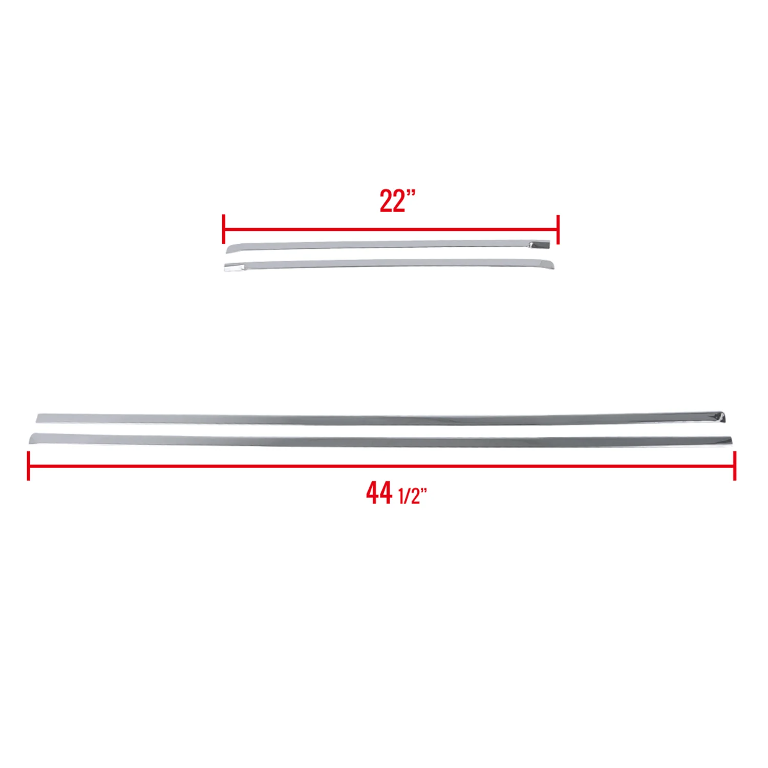 2007-2009 Chevrolet Tahoe Stainless Steel Side Door Trim Set 4Pcs - Image 2