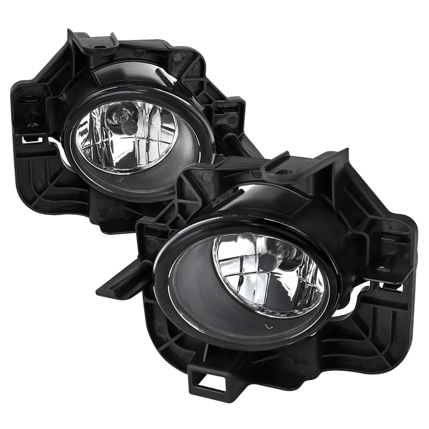 2007-2009 Nissan Altima Sedan H11 Fog Lights Kit Chrome Housing/Clear Lens