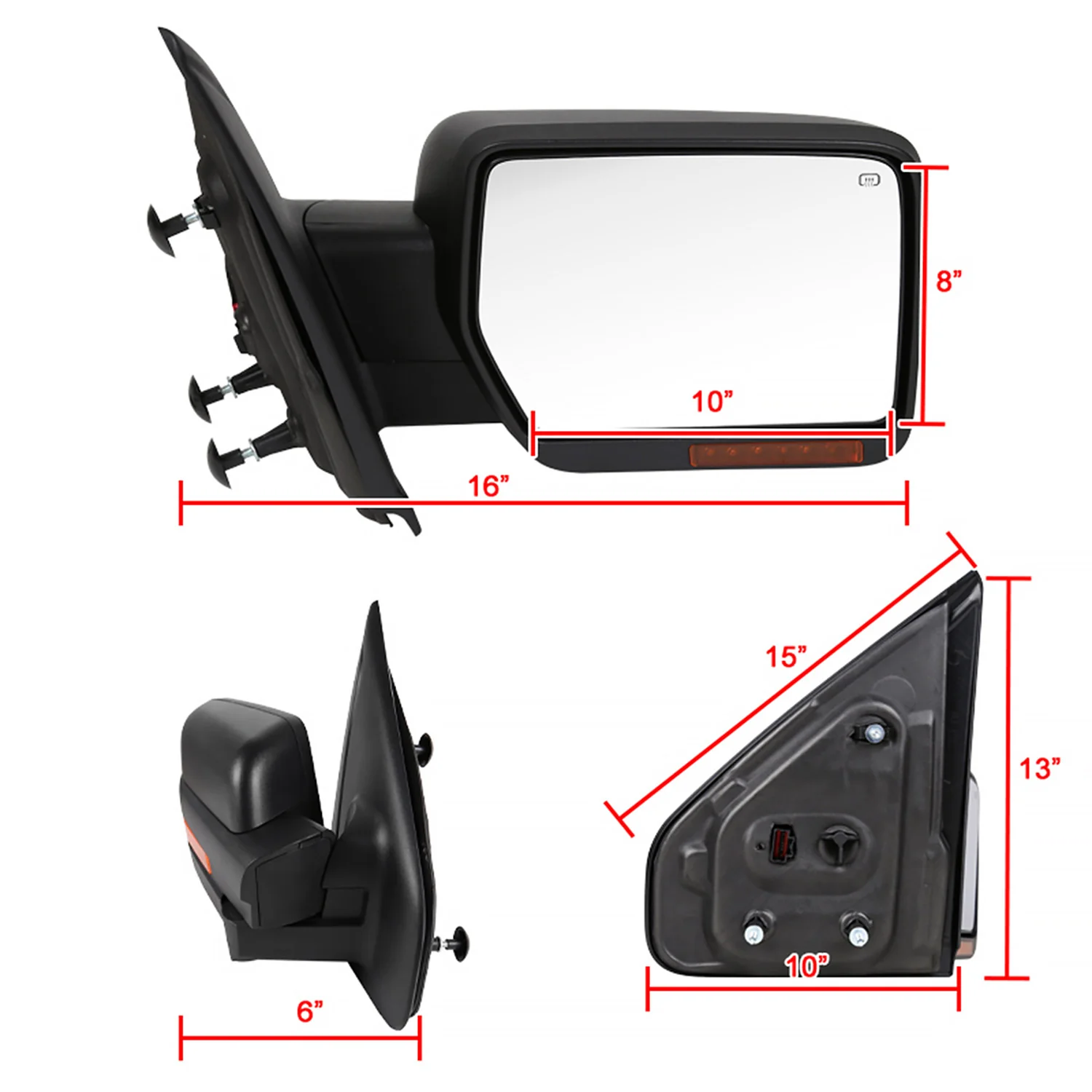 2007-2014 Ford F-150 Heated Side Mirror Amber Turn &Puddle Light Passenger - Image 8