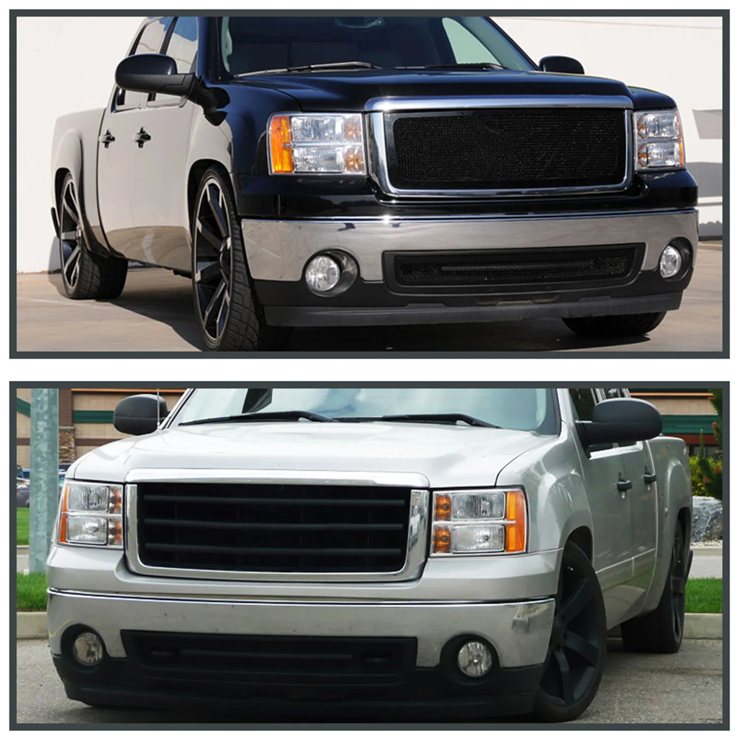 2007-2014 GMC Sierra 1500 2500HD/3500HD H8 Fog Lights Kit Chrome/Clear Lens - Image 9