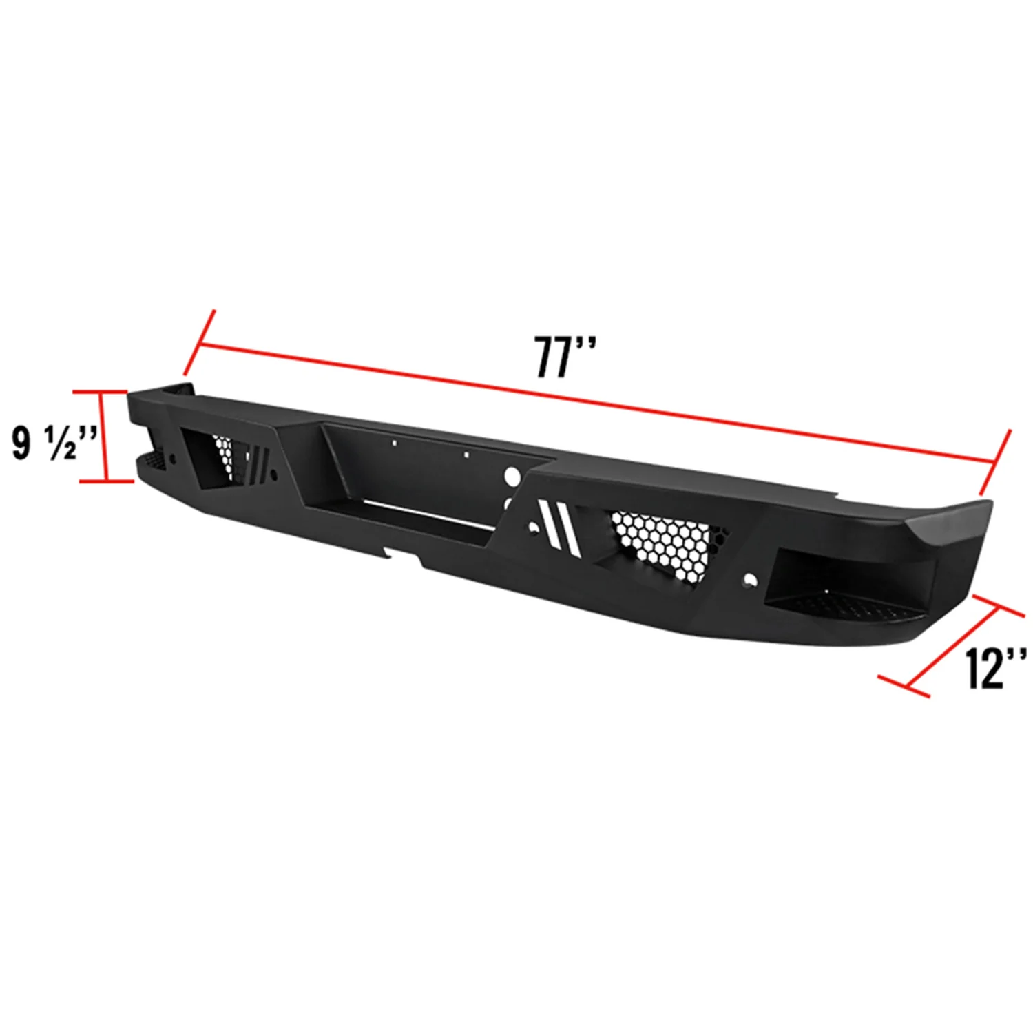 2007-2018 Chevy Silverado 1500 Heavy Duty Steel Rear Step Bumper License Lamp - Image 2