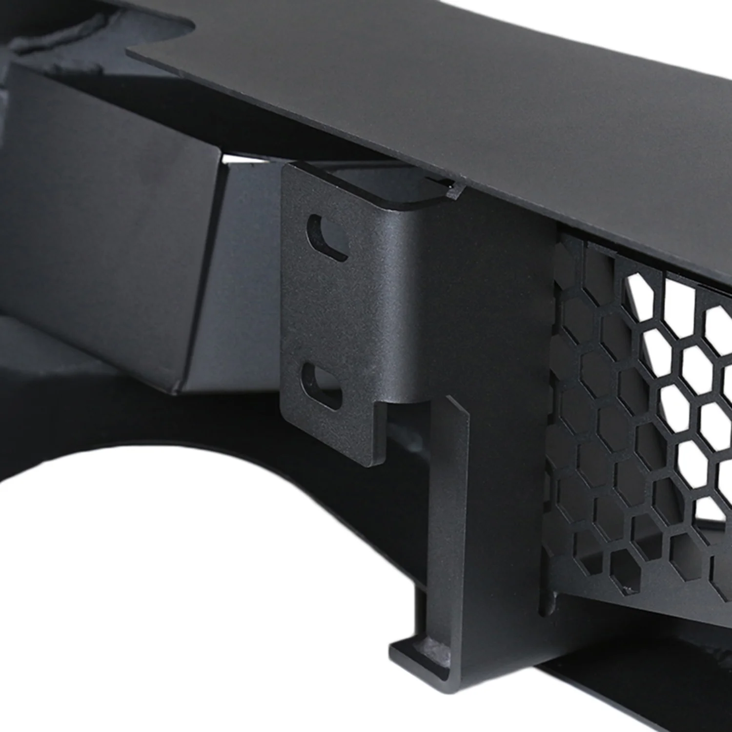 2007-2018 GMC Sierra 1500 Black Heavy Duty Steel Rear Step Bumper License Lamp - Image 7