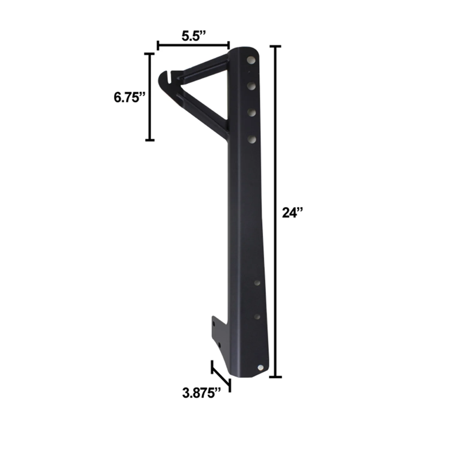 2007-2018 Jeep Wrangler 50" Windshield Light Mounting Bracket Black - Image 3