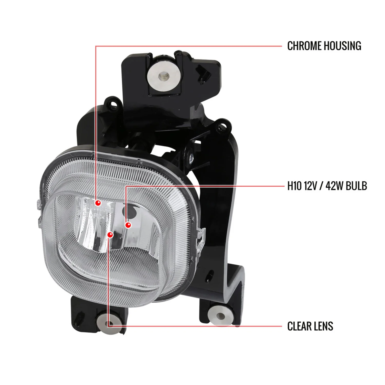 2008-2010 Ford F-250/350/450/550 Super Duty H10 Fog Lights & Switch Chrome - Image 9