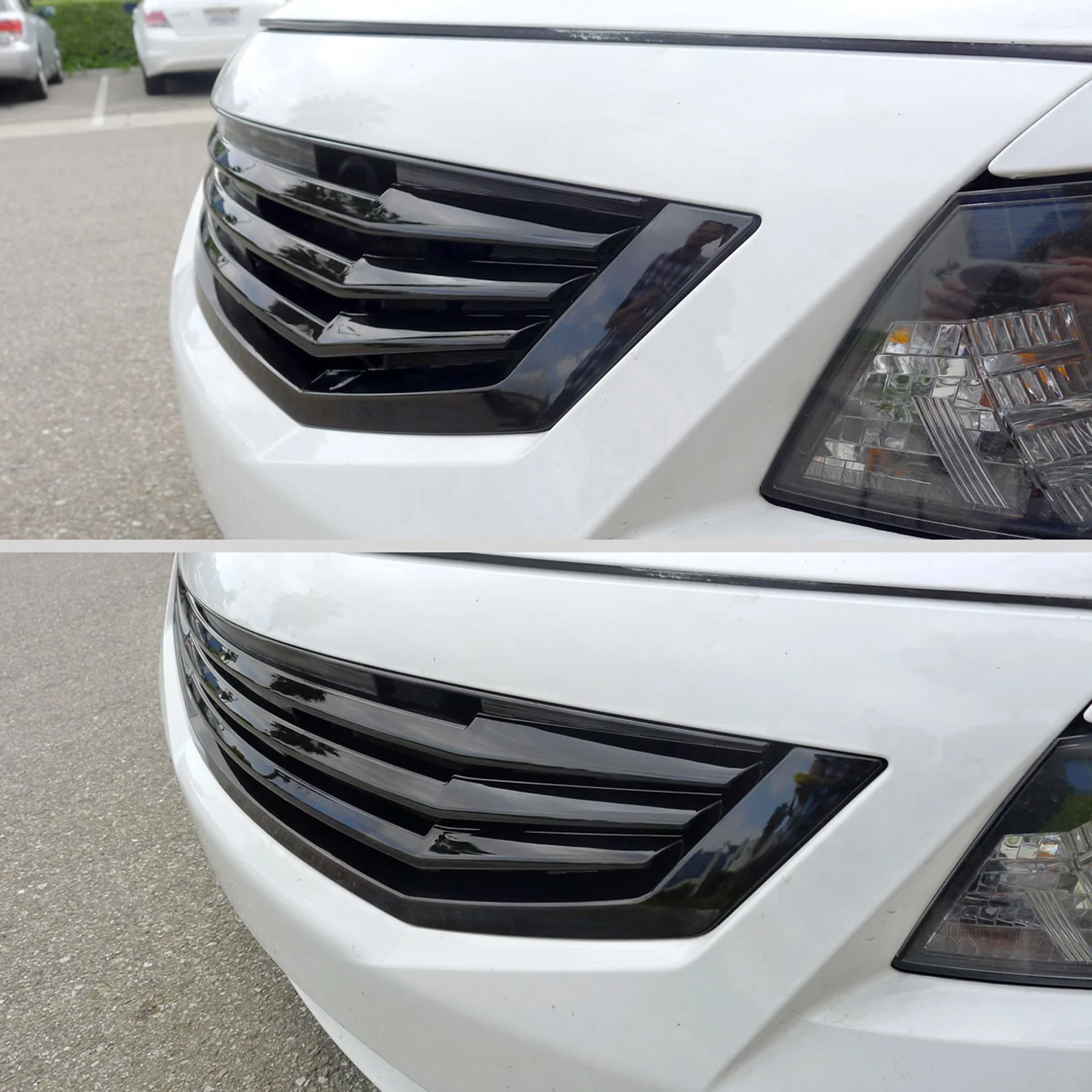 2008-2010 Honda Accord Coupe Black ABS Mu Style Grille - Image 7