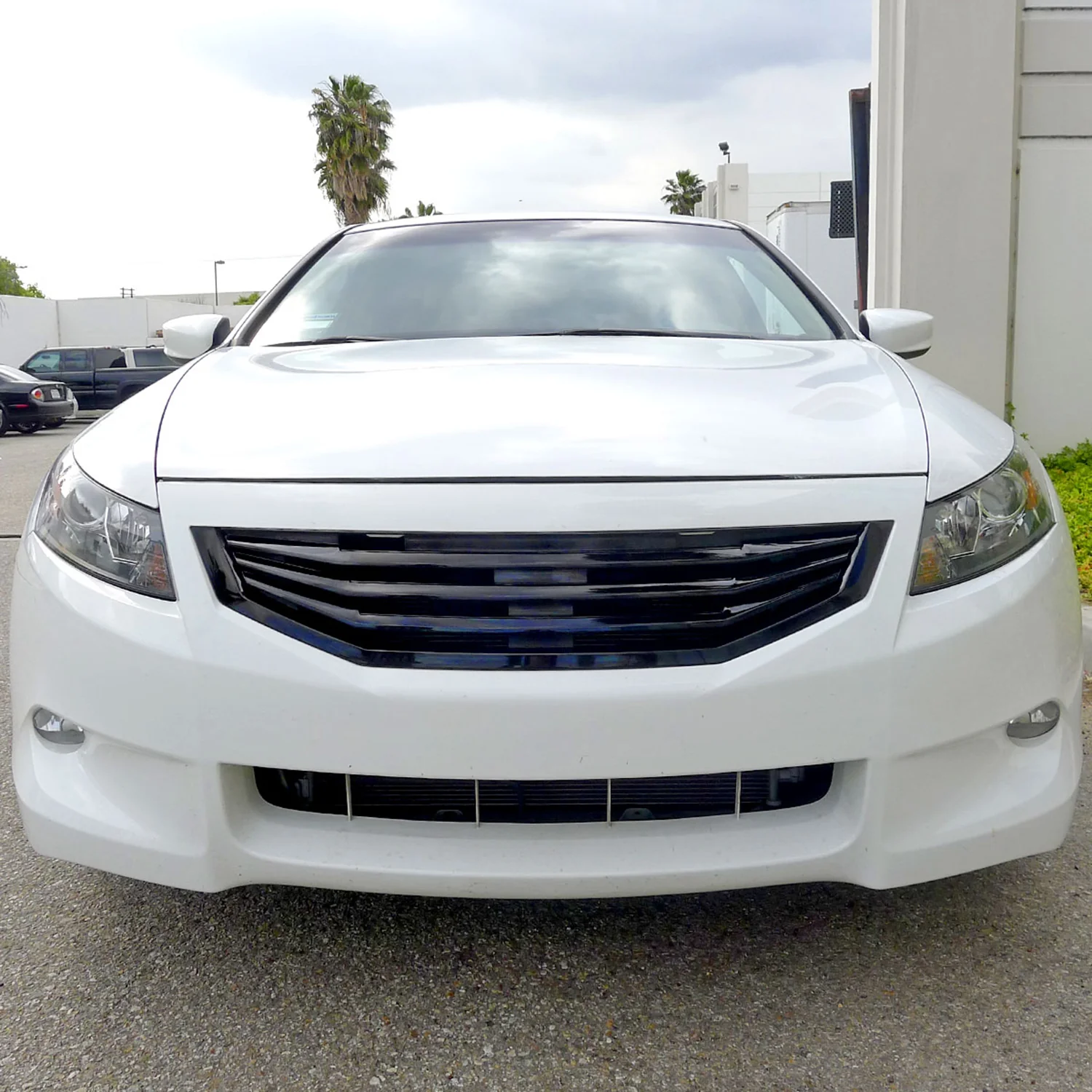 2008-2010 Honda Accord Coupe Black ABS Mu Style Grille - Image 8