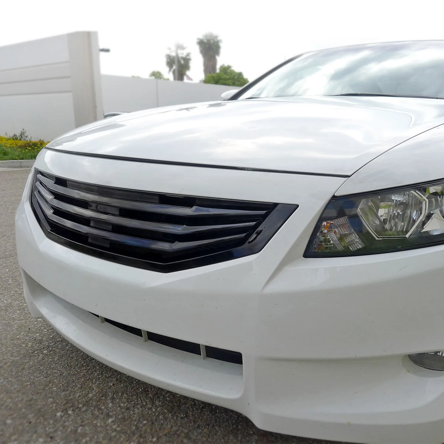 2008-2010 Honda Accord Coupe Black ABS Mu Style Grille - Image 9