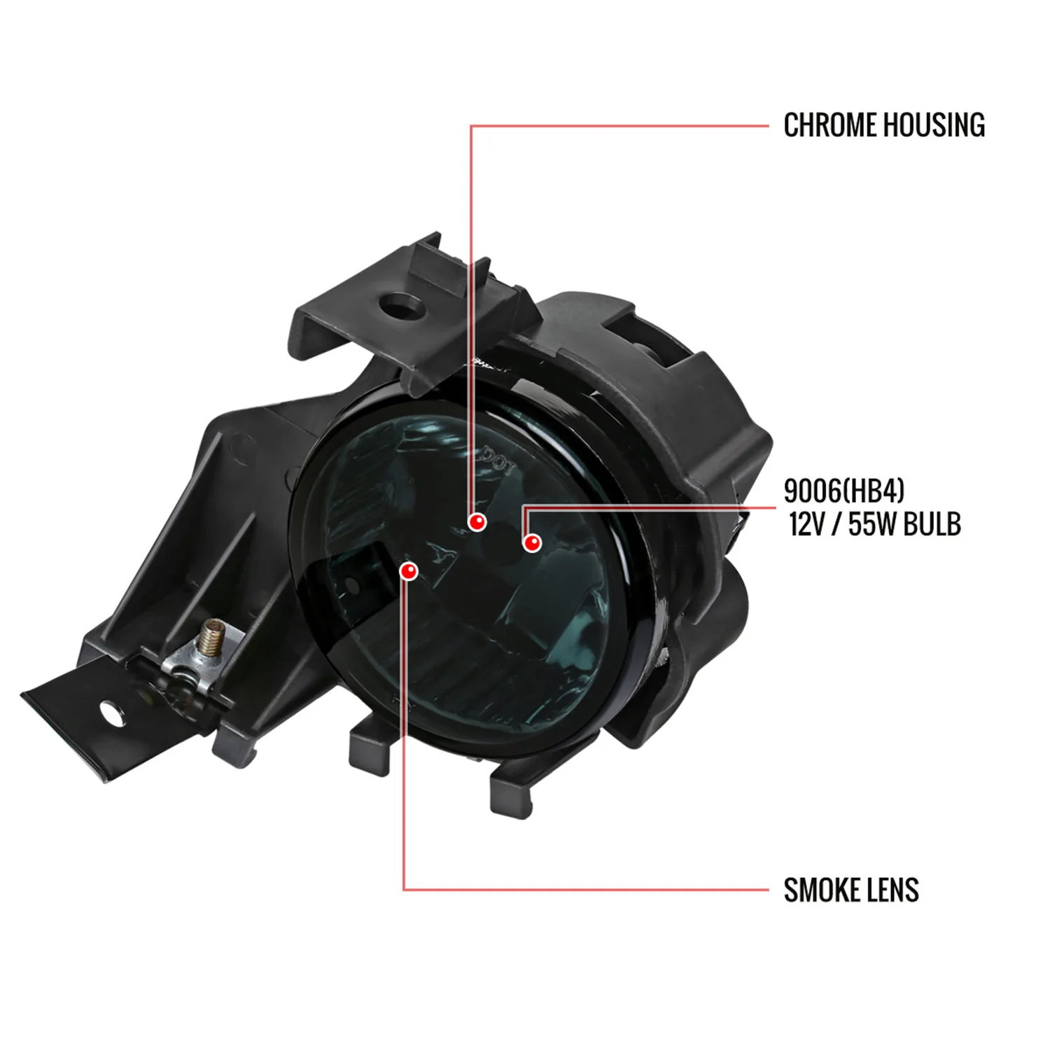 2008-2011 Subaru Impreza WRX 9006 HB4 Fog Lights Kit & Switch Chrome/Smoke - Image 9