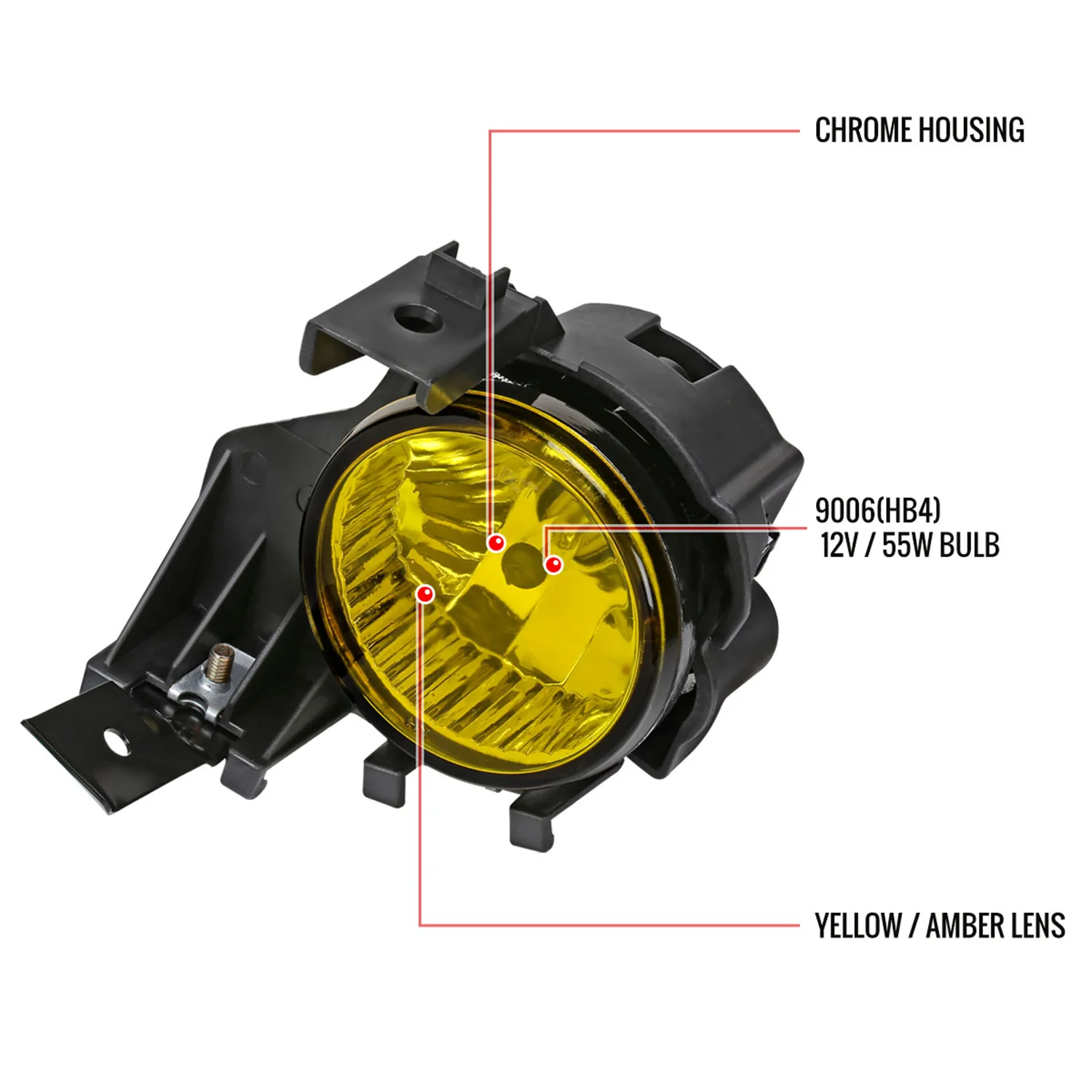 2008-2011 Subaru Impreza WRX 9006 HB4 Fog Lights Kit & Switch Chrome/Yellow - Image 9