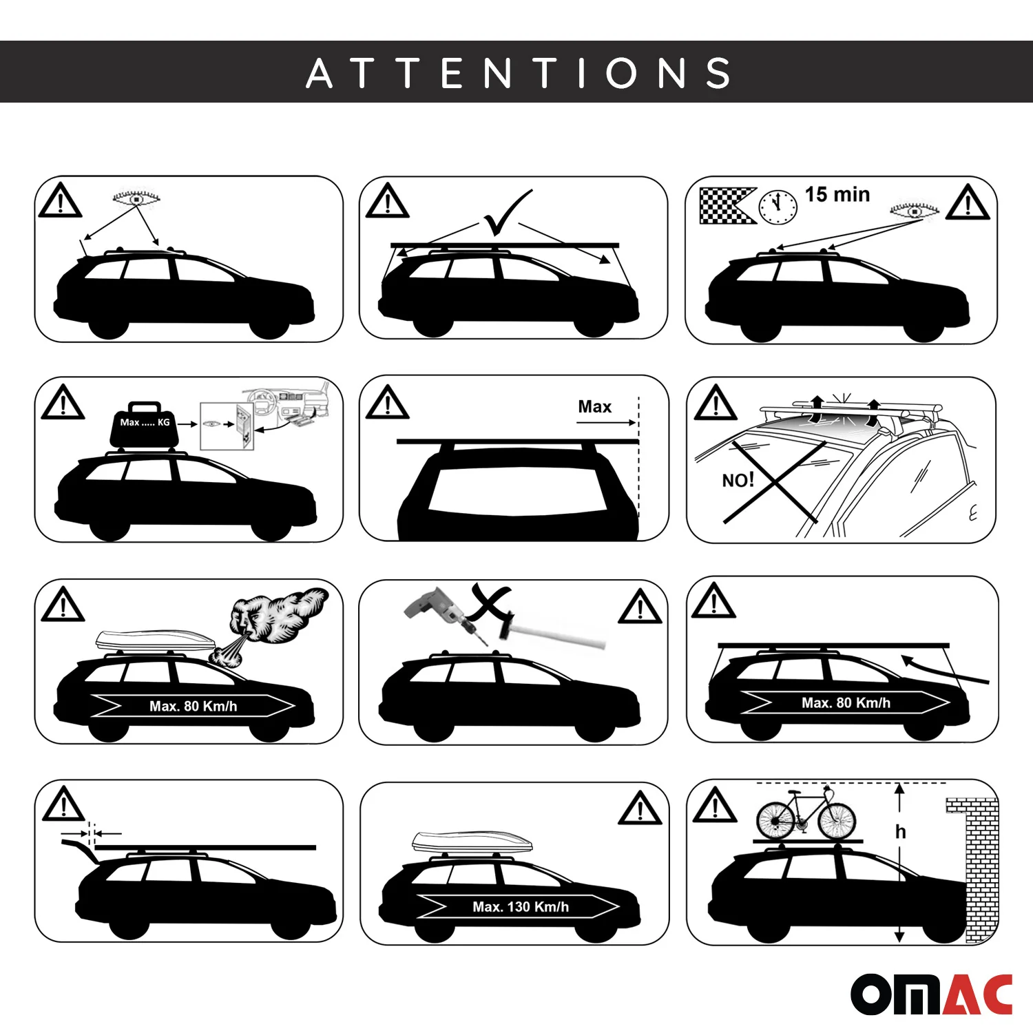 2008-2012 Honda Accord Tourer Roof Racks Cross Bars Silver - Image 10