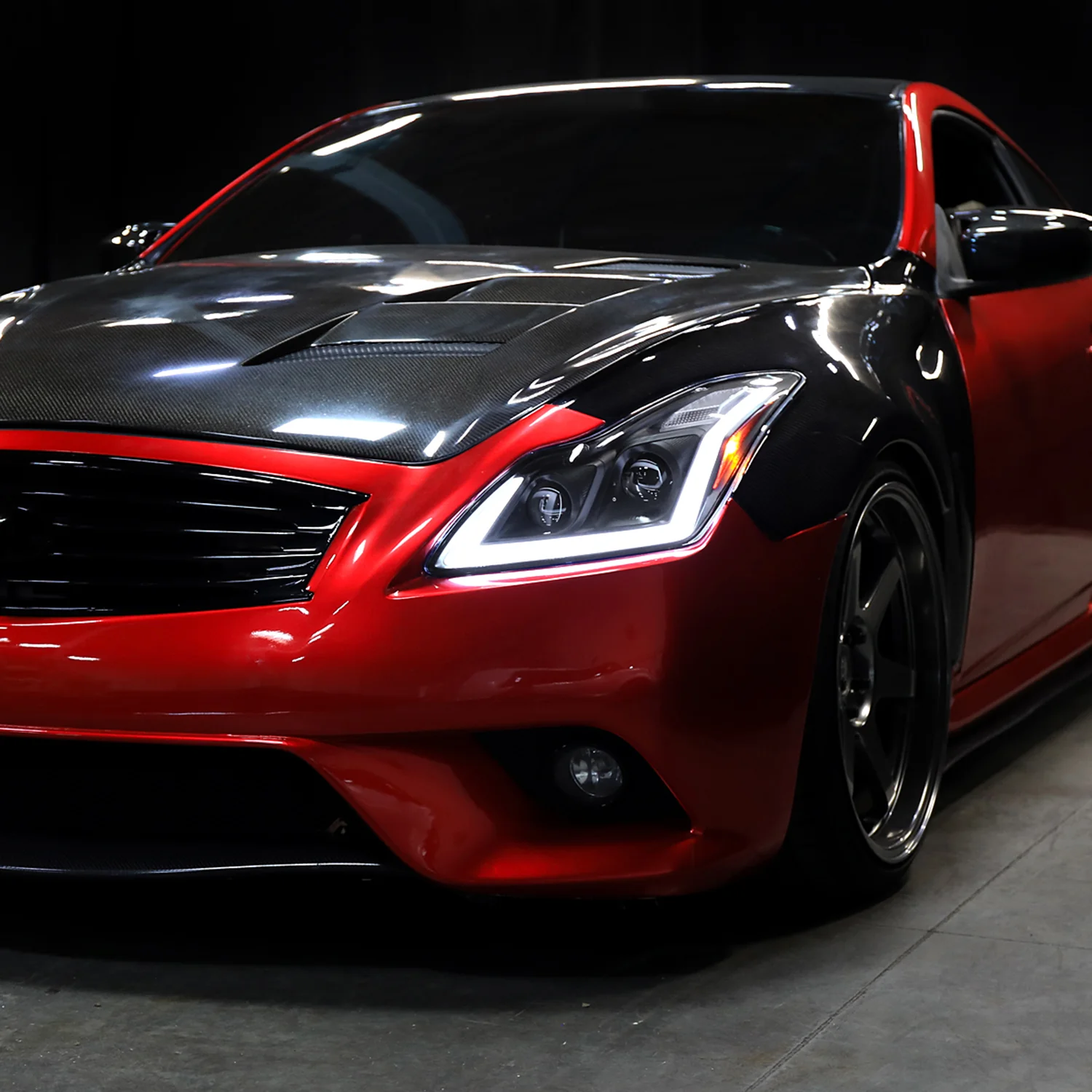 2008-2013 Infiniti G37/14-2015 Q60 Coupe/Convertible LED Signal Headlights Black - Image 10