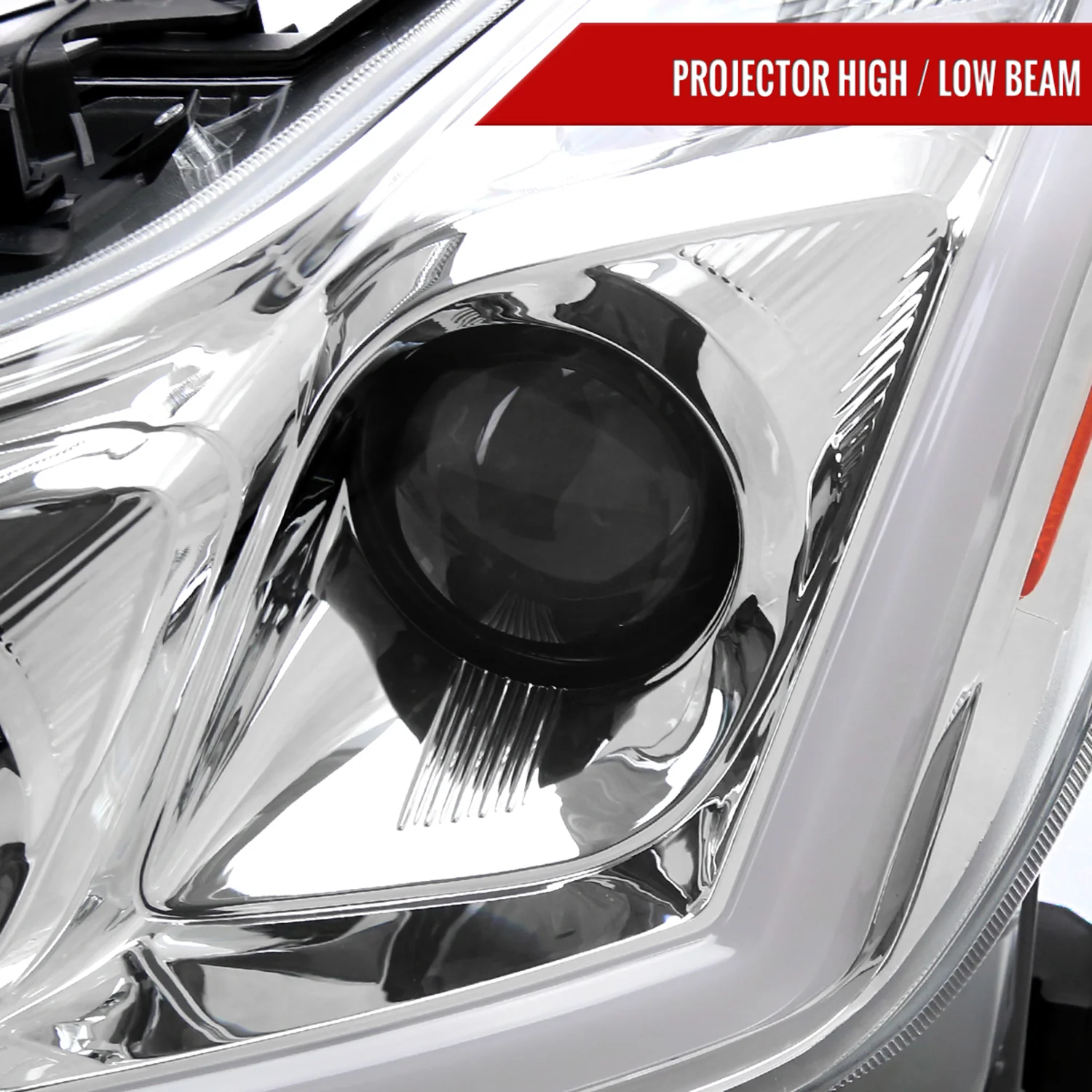2008-2013 Infiniti G37/ 2014-2015 Q60 LED Signal Headlights Chrome Glossy Black - Image 4