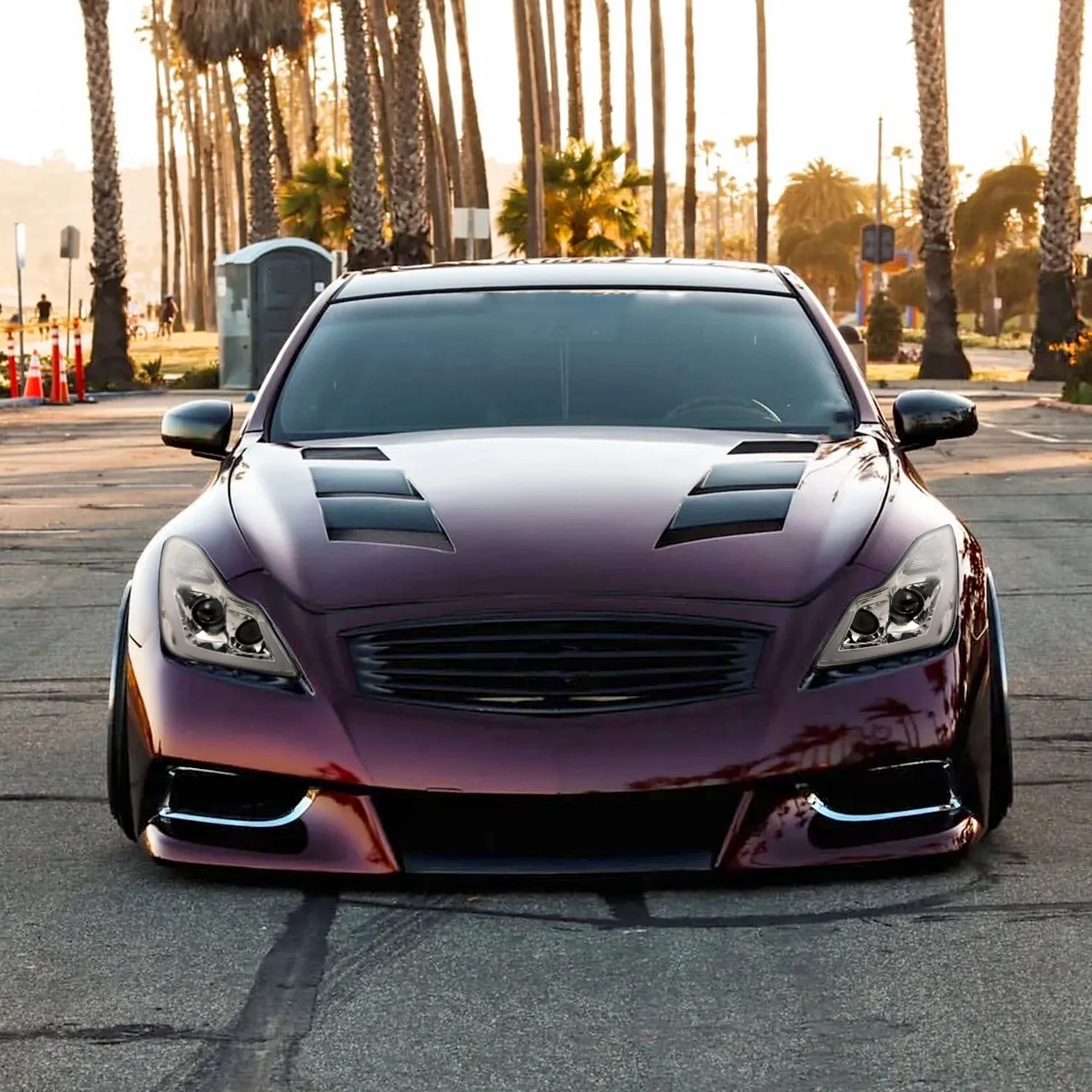 2008-2013 Infiniti G37/ 2014-2015 Q60 LED Signal Headlights Chrome Glossy Black - Image 9