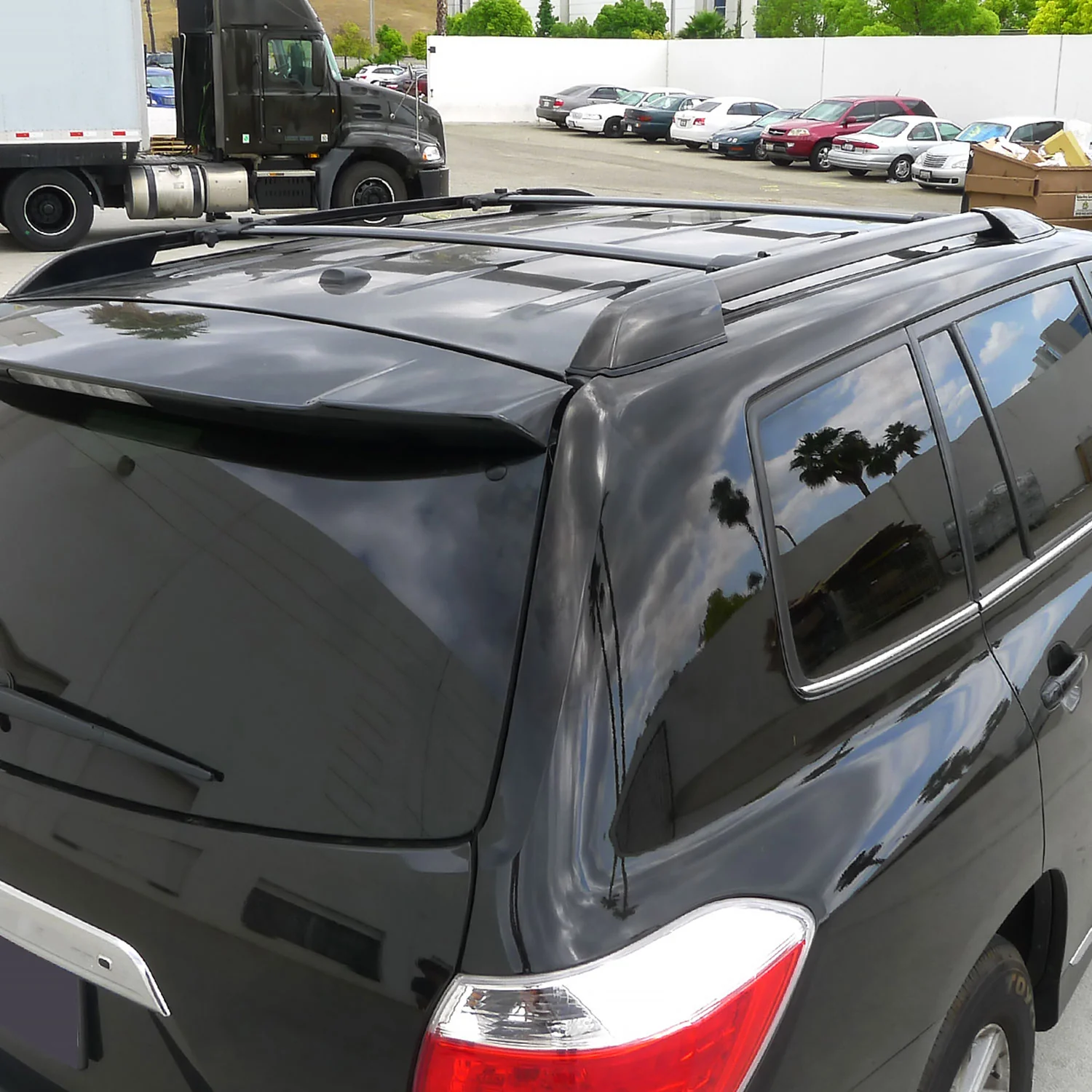 2008-2013 Toyota Highlander Black Powder Coated Alu Roof Rack Cross Bars - Image 10