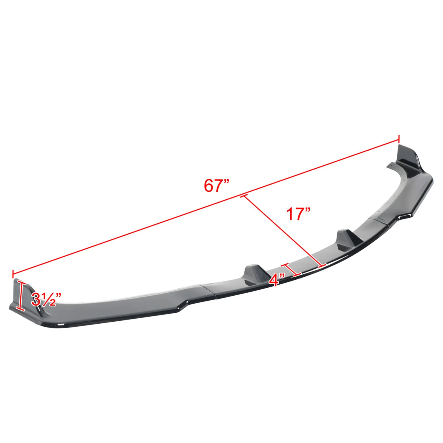2009-2011 BMW 3 Series E90 Glossy Black 3Pcs Front Bumper Lip Spoiler Kit - Image 2