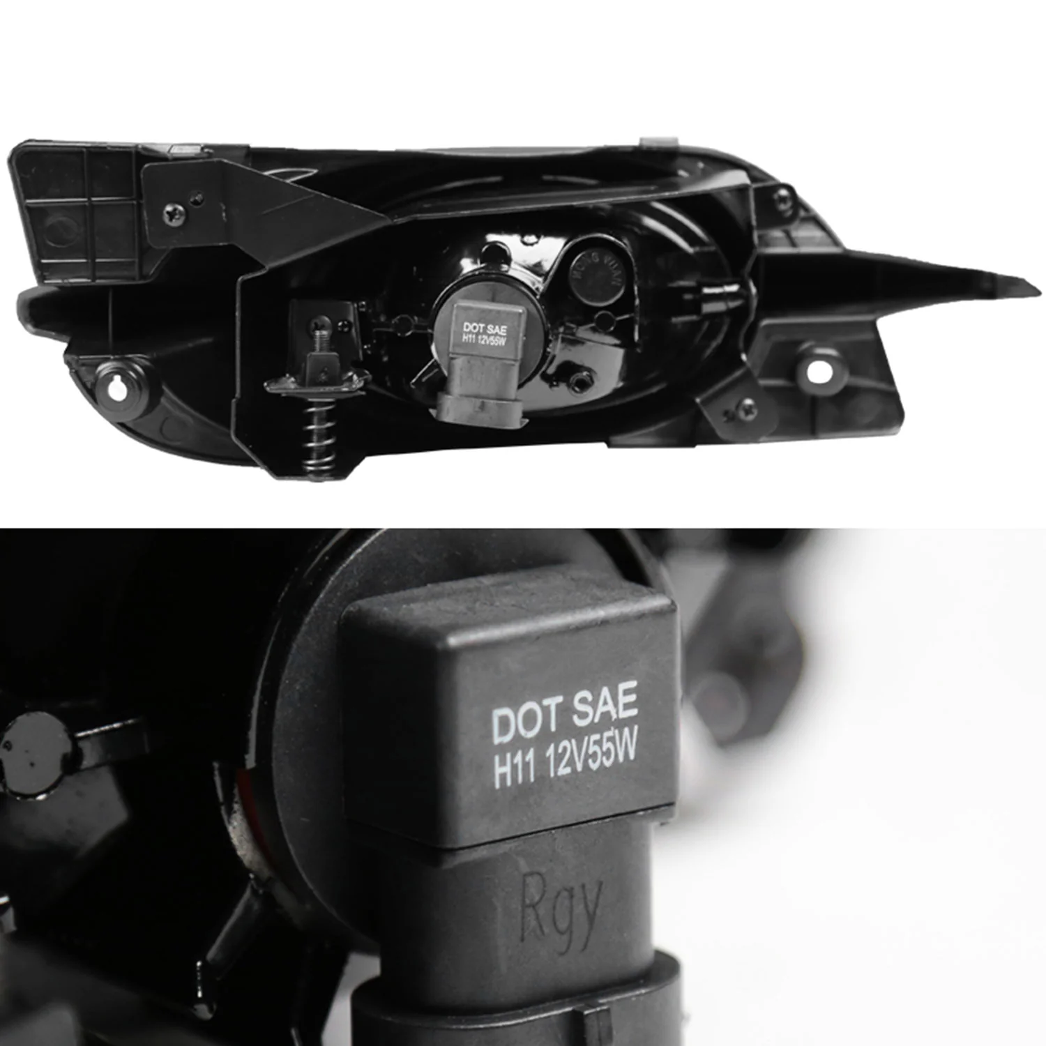 2009-2011 Honda Civic Coupe H11 Fog Lights Kit Chrome Housing/Clear Lens - Image 7