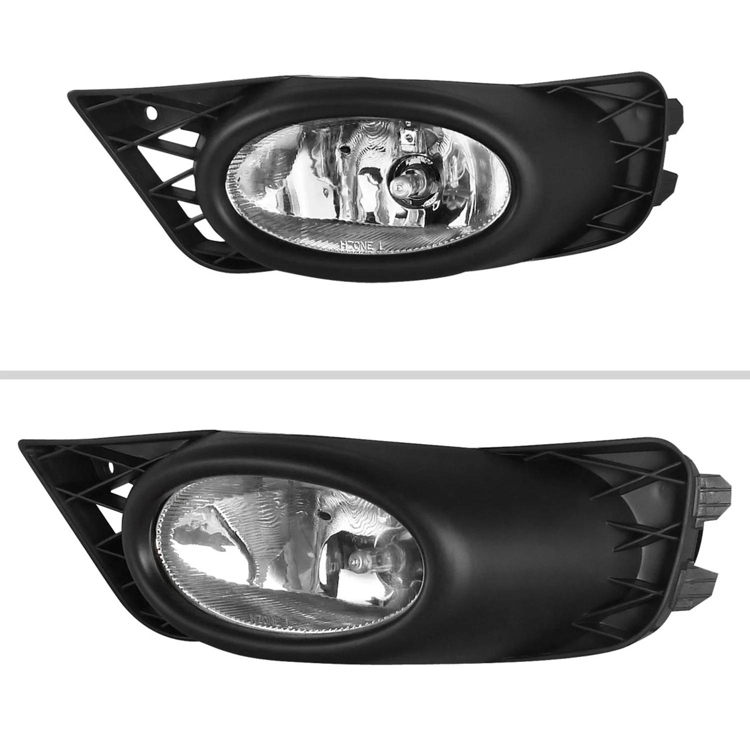2009-2011 Honda Civic Sedan H11 Fog Lights Kit Chrome Housing/Clear Lens - Image 2