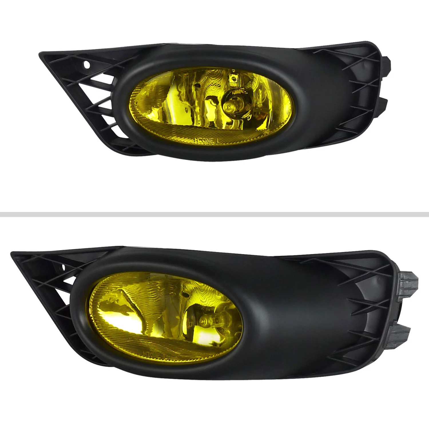 2009-2011 Honda Civic Sedan H11 Fog Lights Kit Chrome Housing/Yellow Lens - Image 2