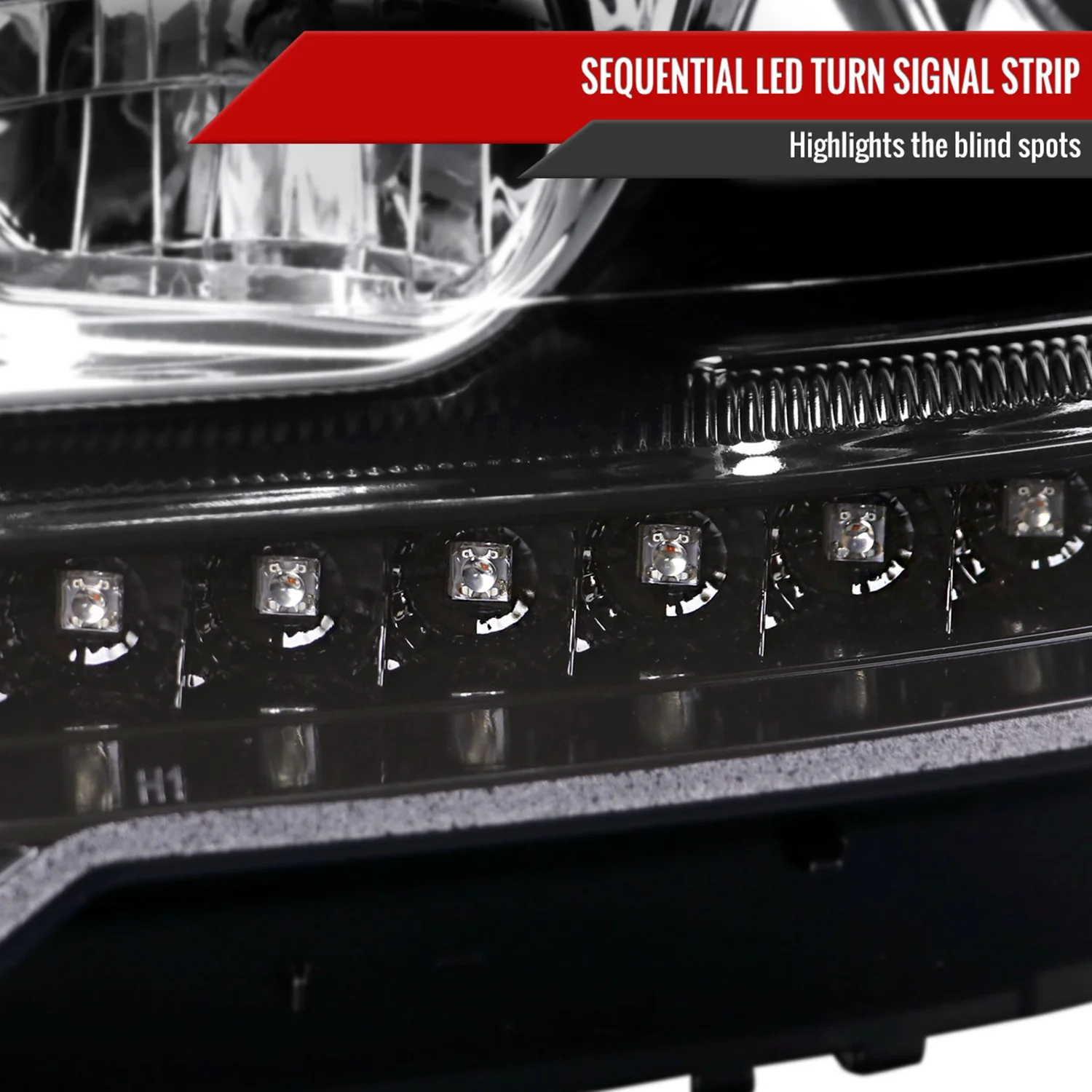 2009-2011 Mercedes Benz W164 ML-Class LED Sequetial Signal Headlights Black - Image 6