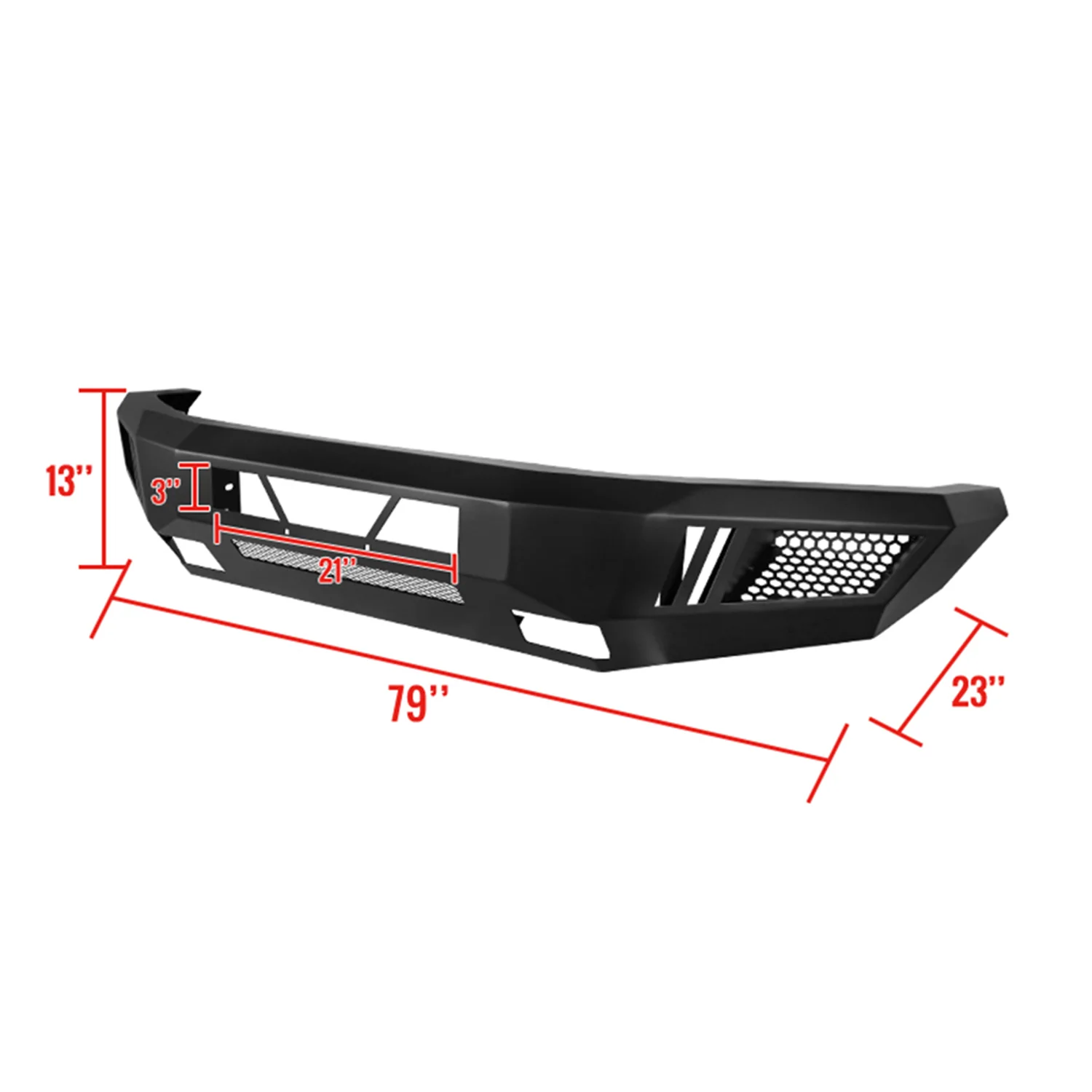 2009-2014 Ford F-150 Black Heavy Duty Steel Front Bumper & LED Light Ports - Image 2