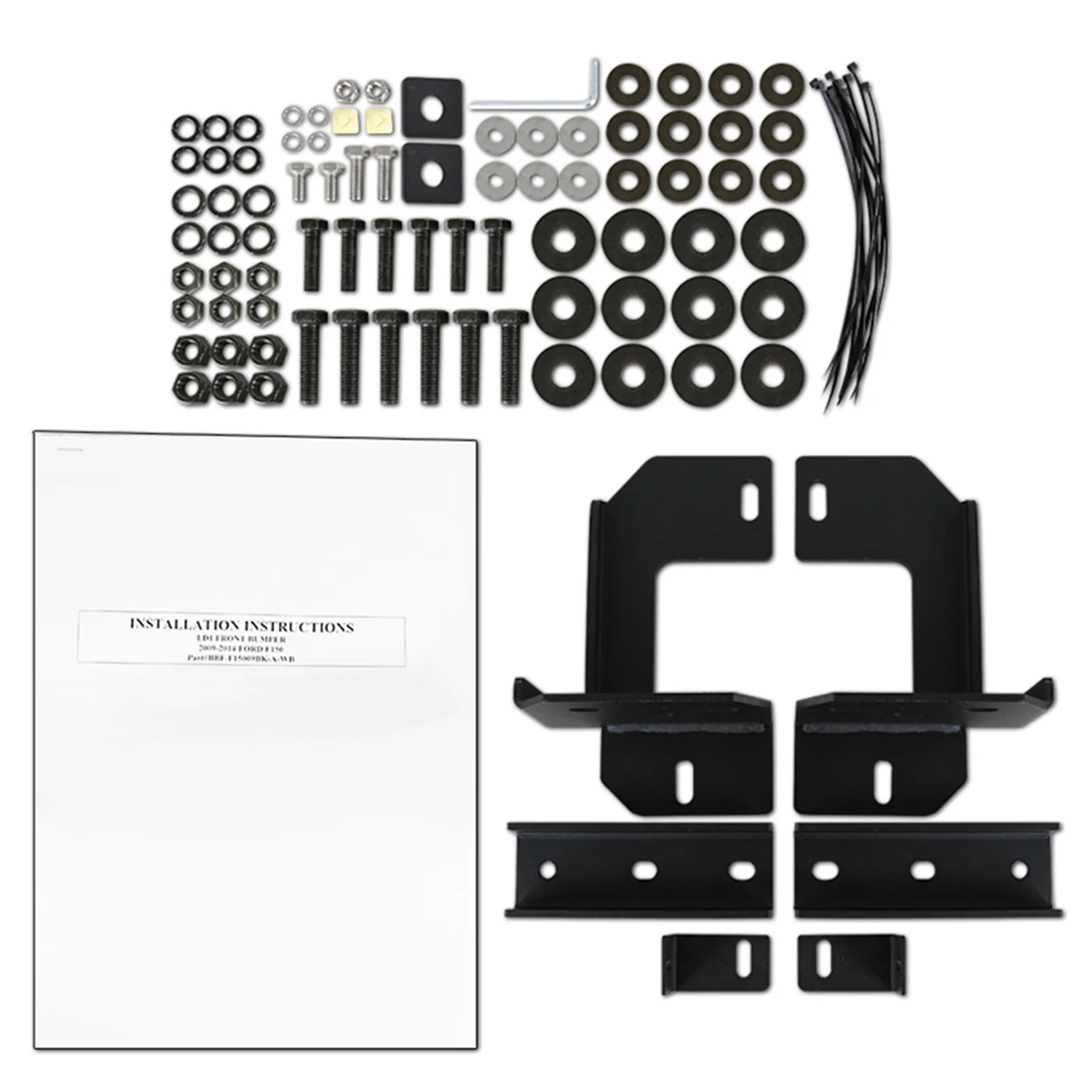 2009-2014 Ford F-150 Black Heavy Duty Steel Front Bumper & LED Light Ports - Image 9