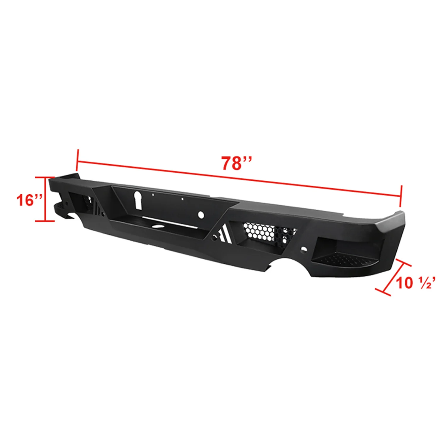 2009-2018 Dodge RAM 1500 2500 3500 Black Heavy Duty Steel Rear Step Bumper - Image 2
