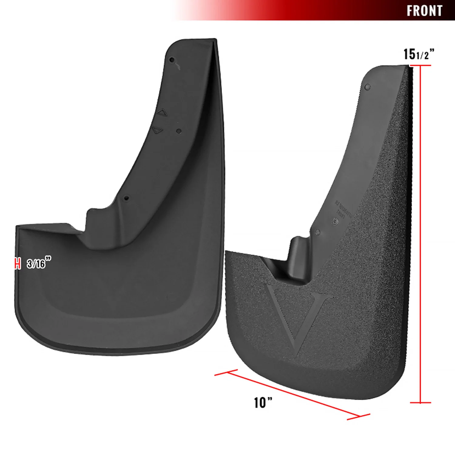 2009-2018 Dodge RAM 1500 2500 3500 Mud Flap Splash Guards Models w/Wheel Lip - Image 2