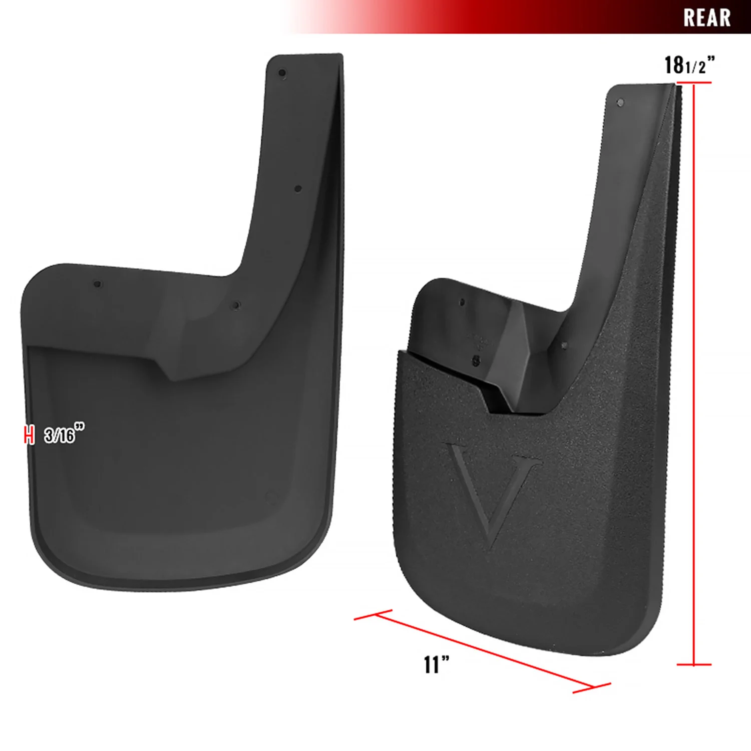 2009-2018 Dodge RAM 1500 2500 3500 Mud Flap Splash Guards Models w/Wheel Lip - Image 3