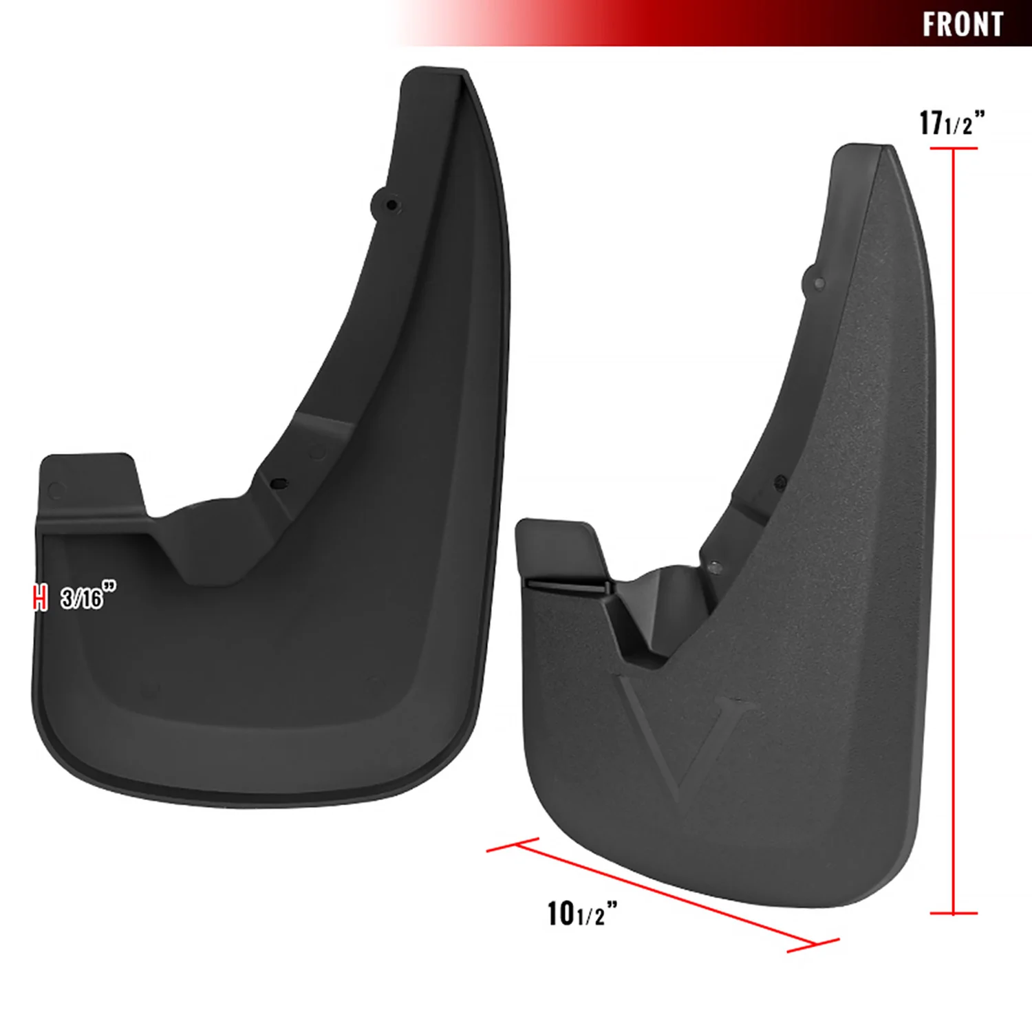 2009-2018 Dodge RAM 1500 2500 3500 Mud Flap Splash Guards w/out Wheel Lip - Image 2