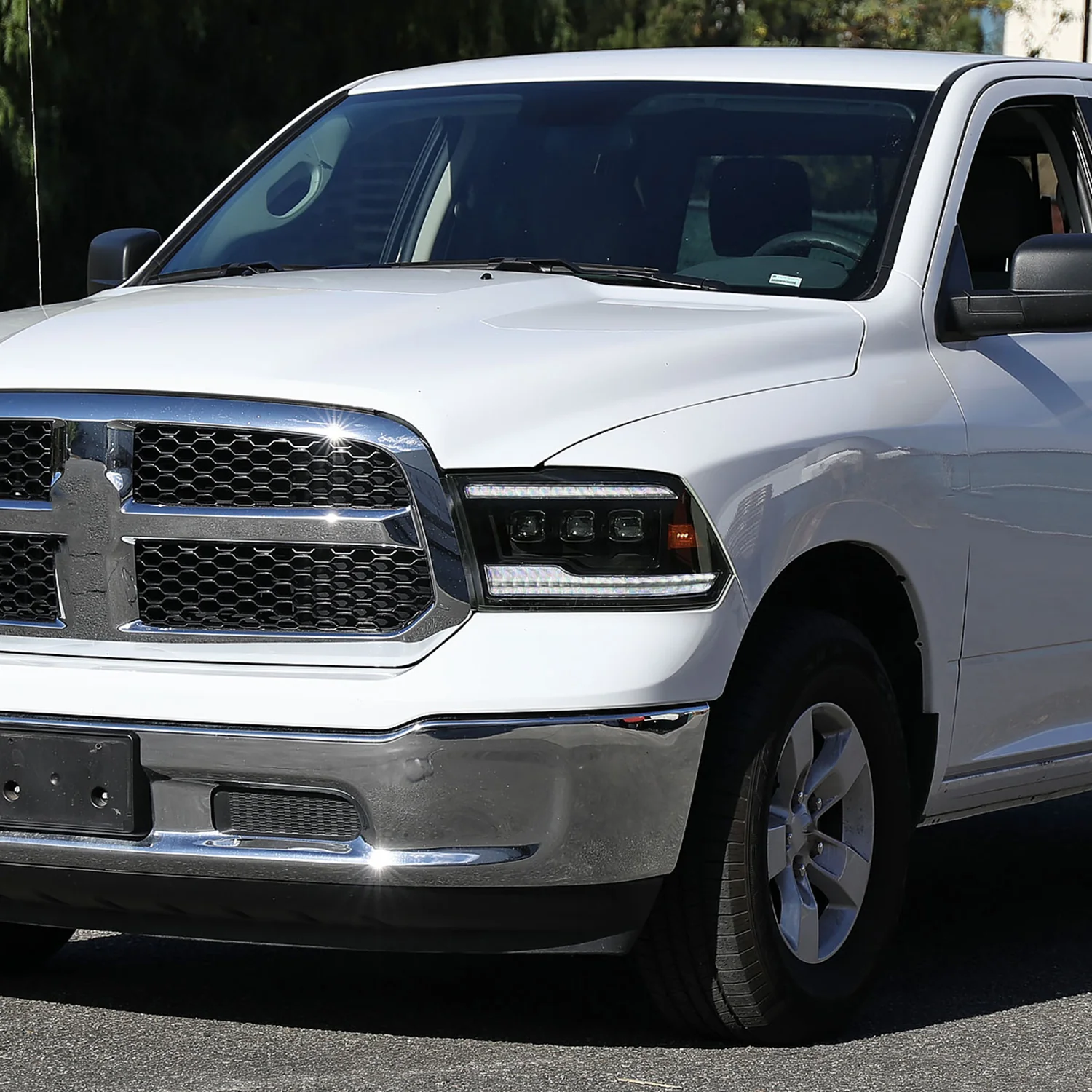 2009-2018 Dodge RAM 1500 / Classic /2500 3500 Full LED Headlights Smoked Black - Image 10