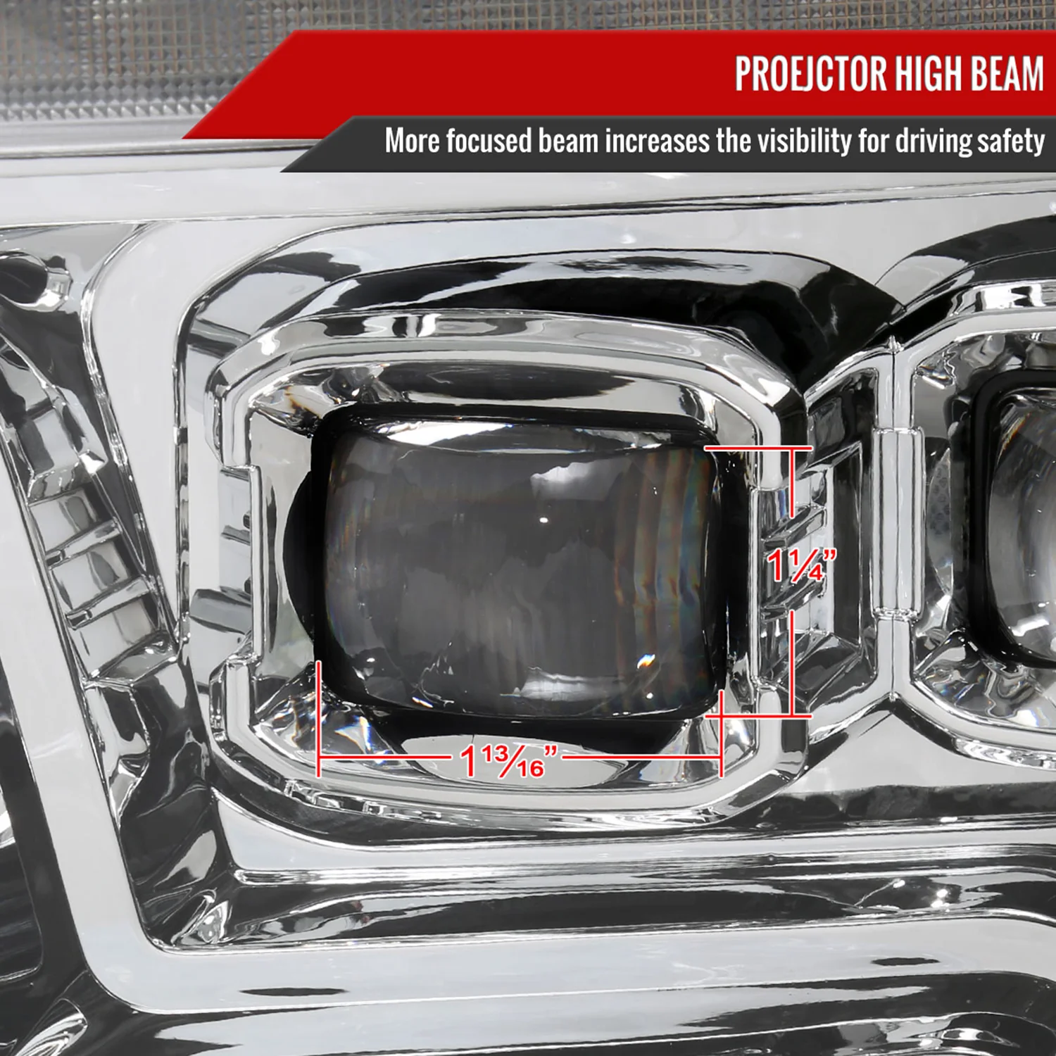 2009-2018 Dodge RAM 1500 / RAM 2500 3500 Full LED Switchback Headlights Chrome - Image 5