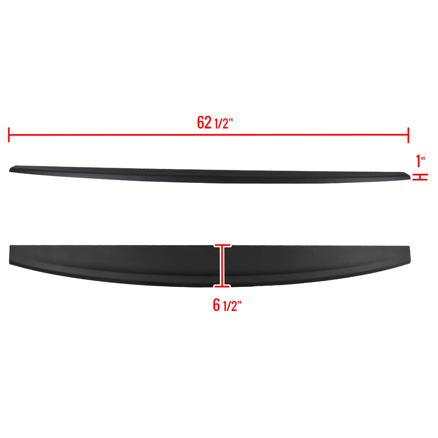 2009-2019 Dodge Ram 1500 2500 3500 ABS Black Tailgate Cap Moulding Cover - Image 2