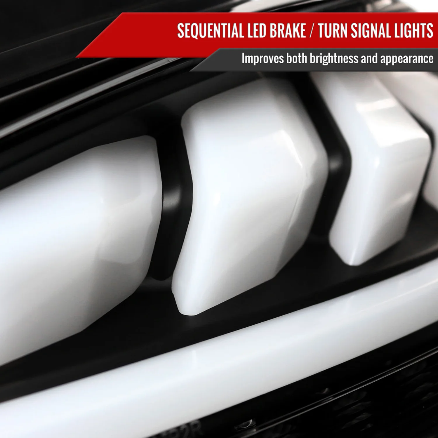 2010-2016 Hyundai Genesis Coupe White Bar LED Tail Lights Matt Black/Clear - Image 3